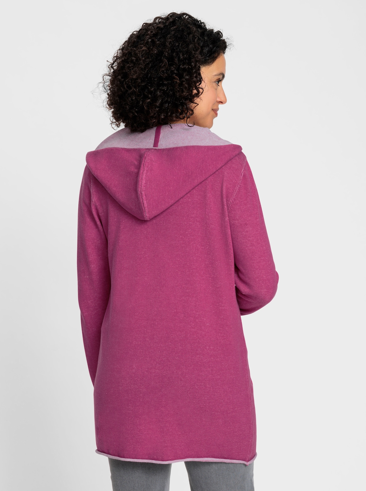 Longstrickjacke - erika-meliert