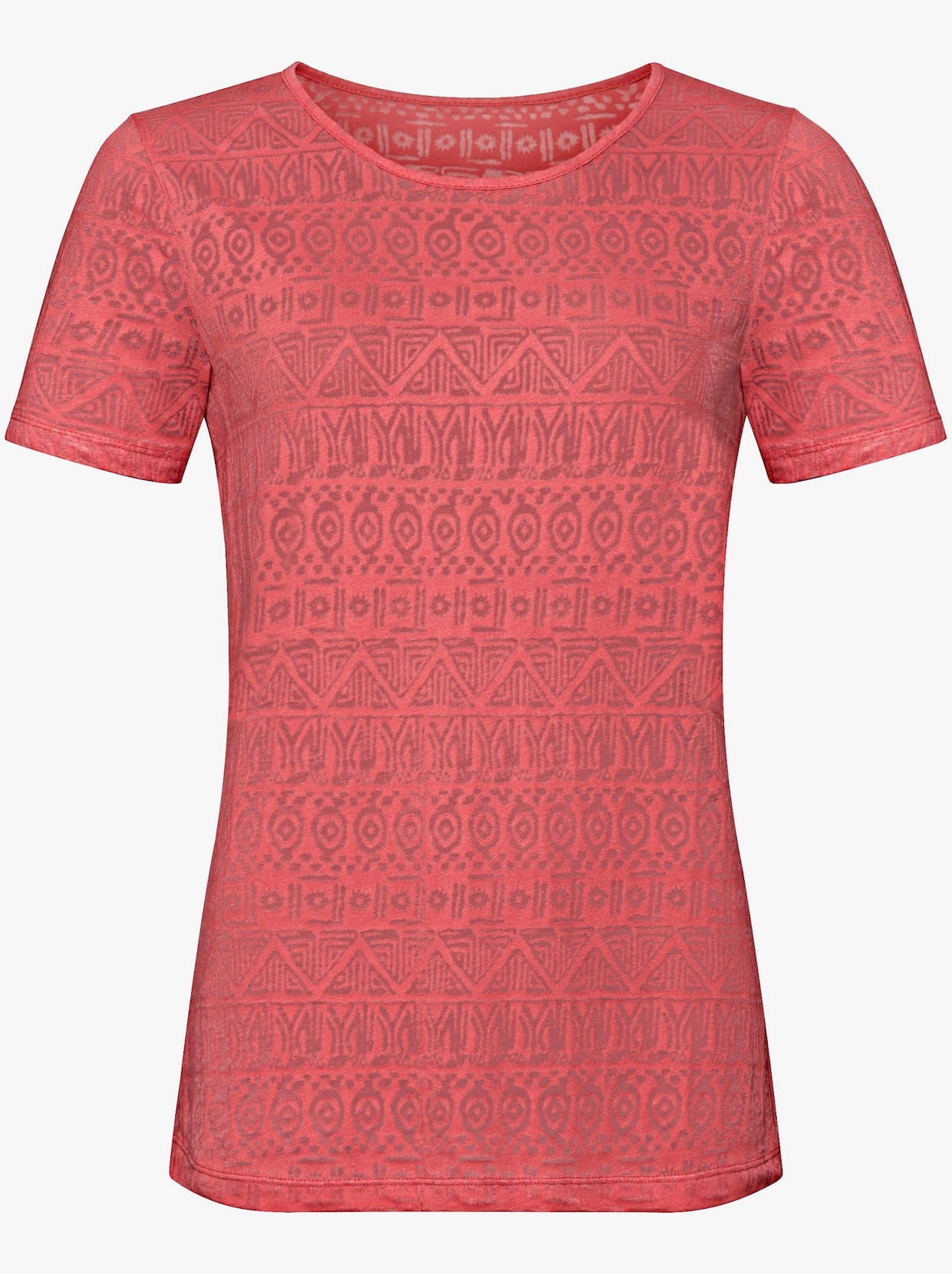 Tričko s krátkým rukávem - korálově červená