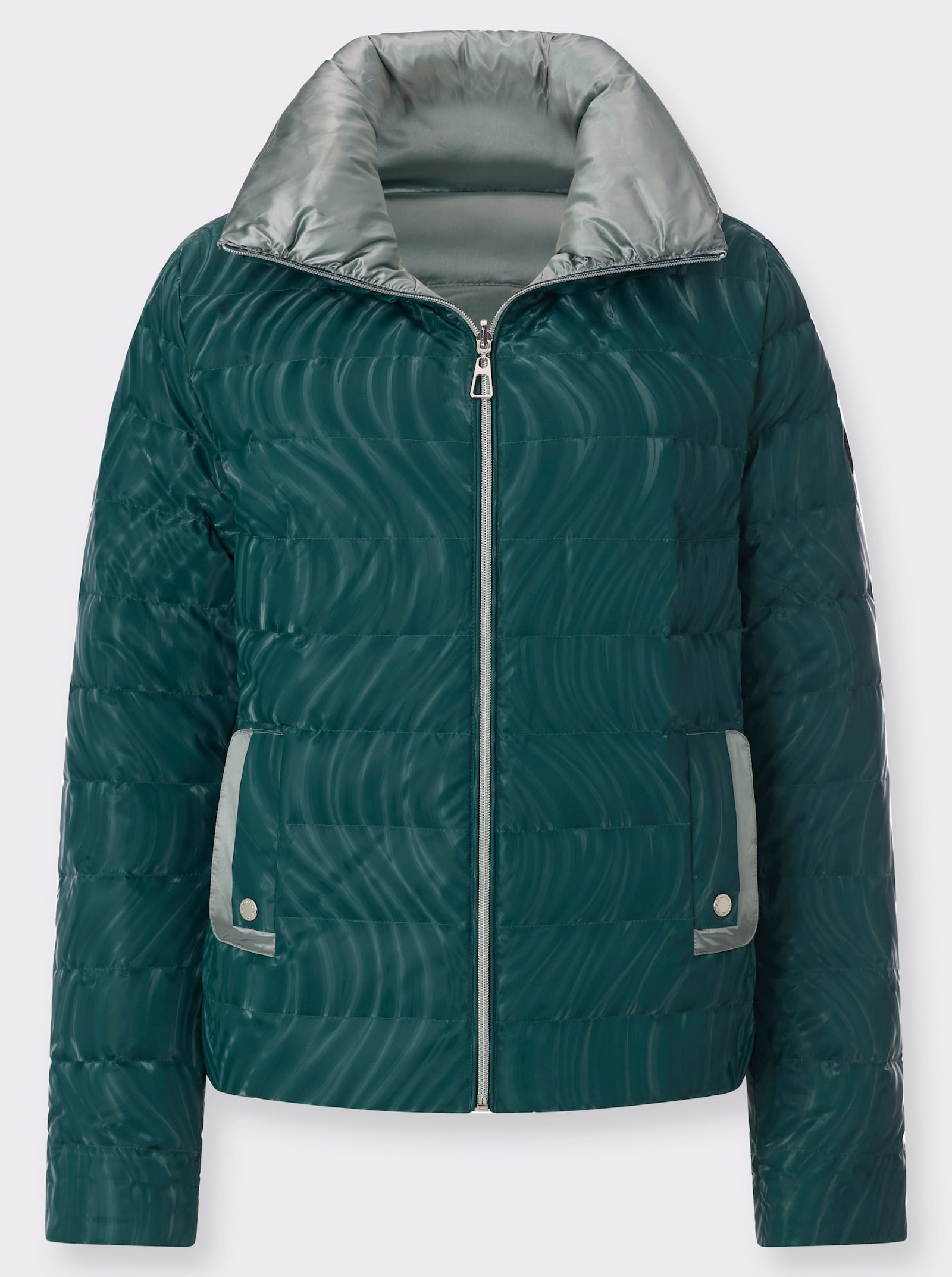 Daunenjacke zum Wenden - petrol