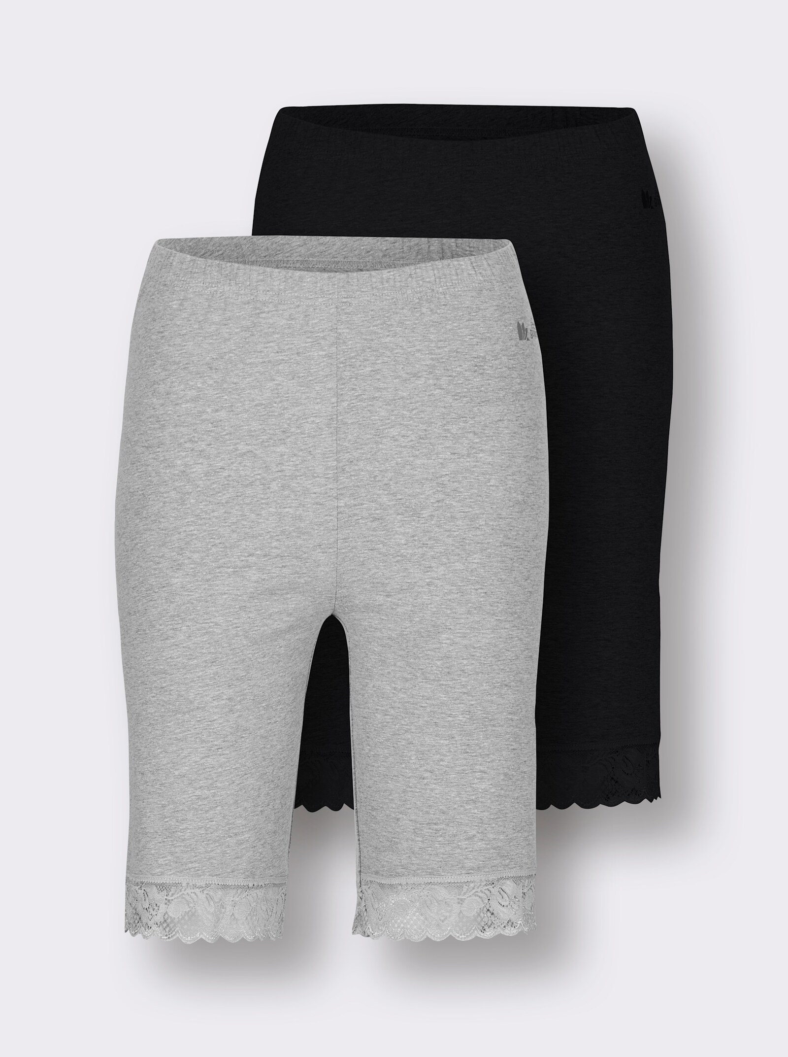feel good Leggings - schwarz + grau-meliert