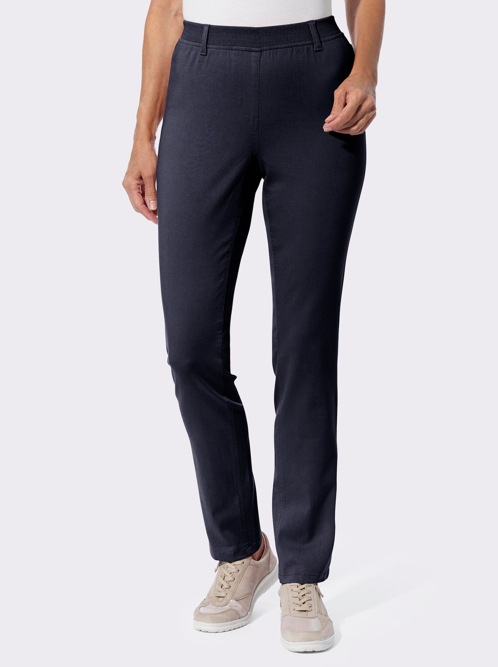 Schlupfhose in Twill-Qualität - marine