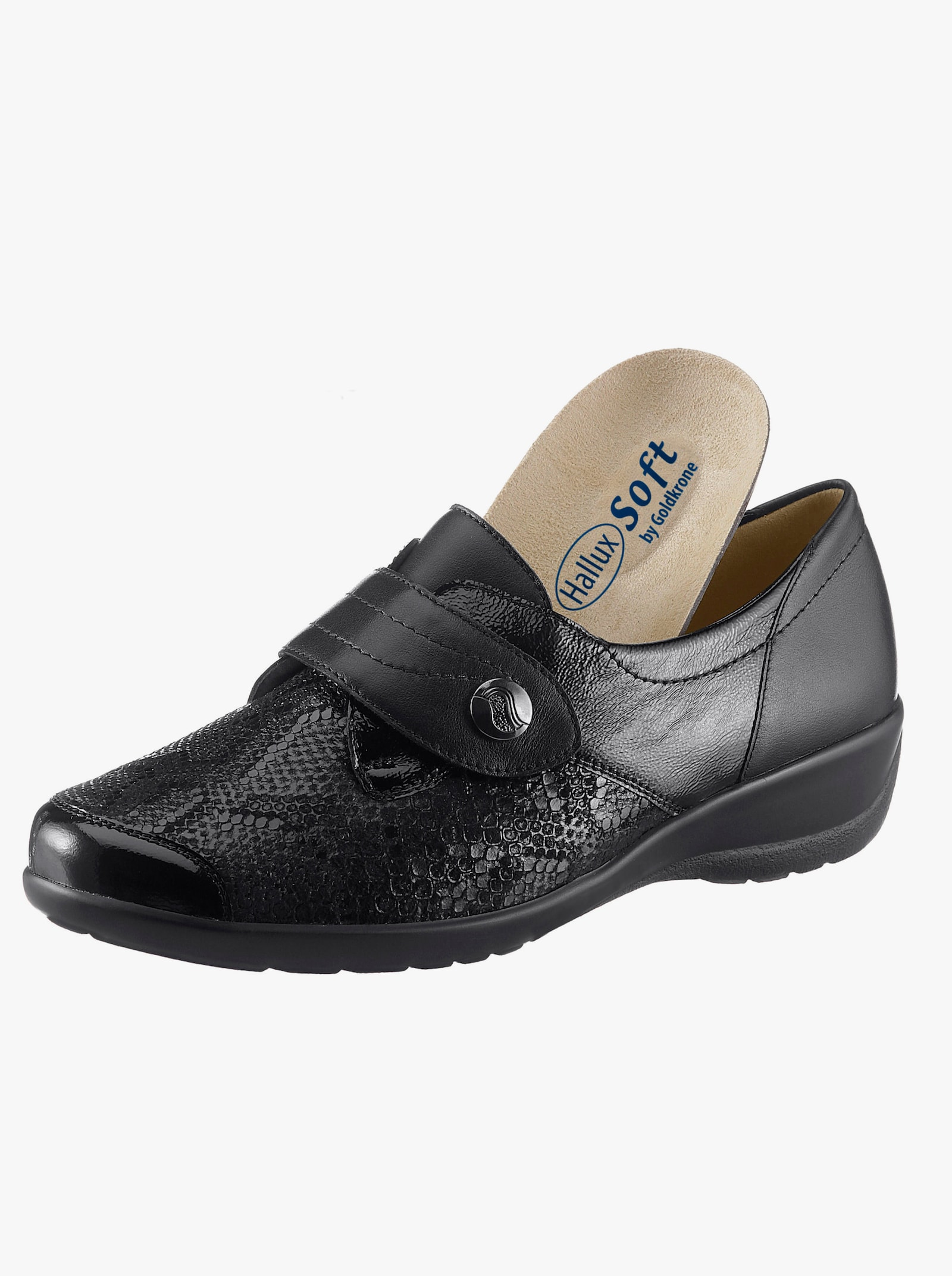 Hallux Soft by Goldkrone Klittenbandschoen - zwart