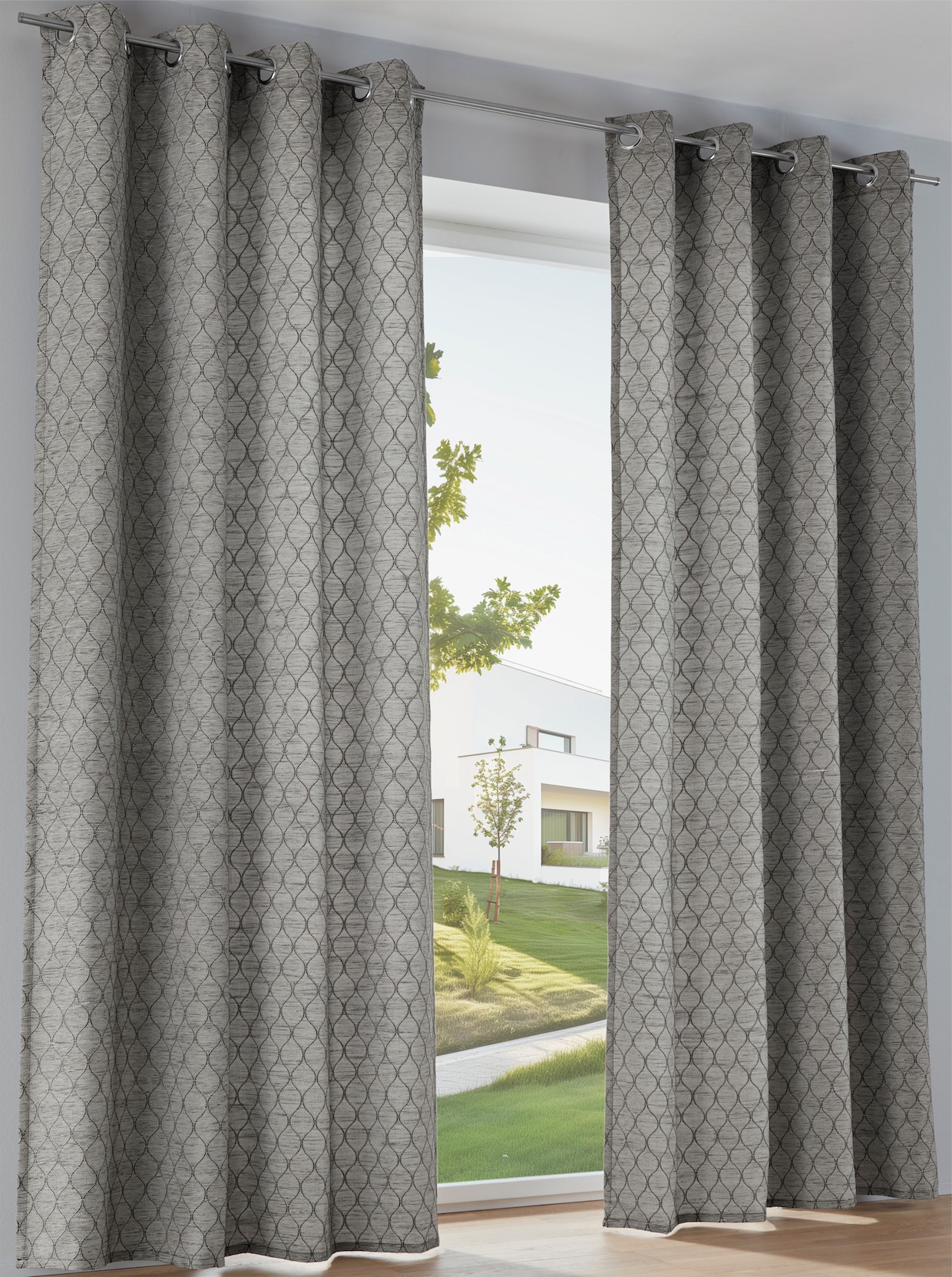 heine home Decoratieve vitrage - grijs