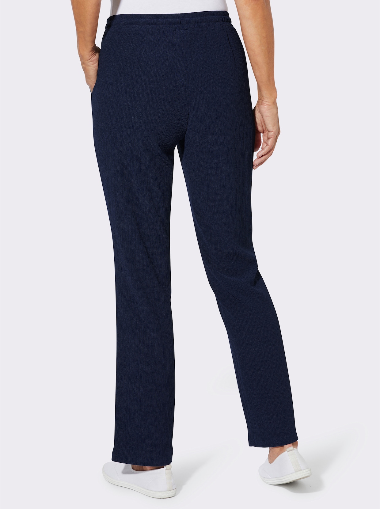 Schlupfhose in Crinkle-Qualität - marine
