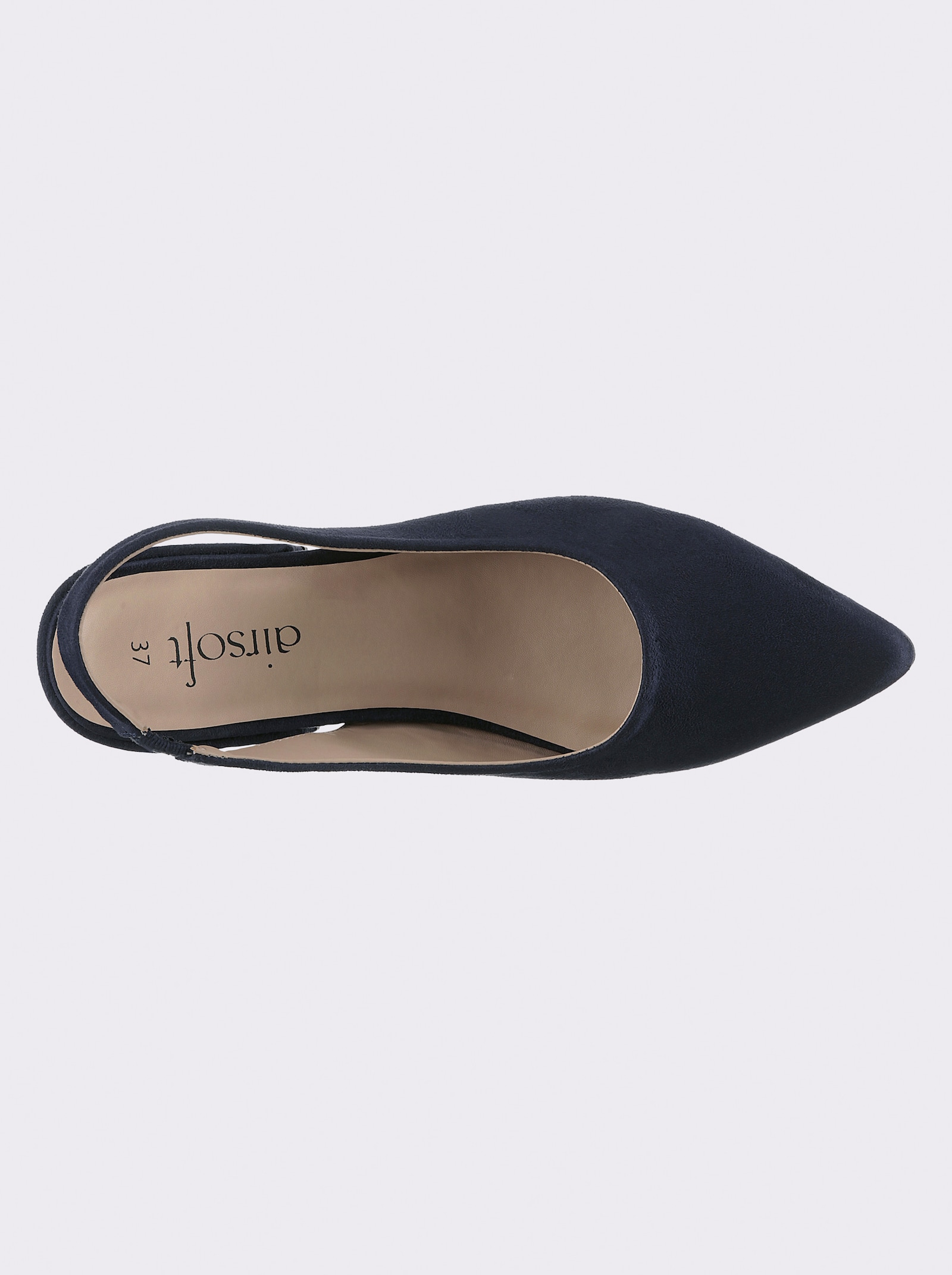 Slingpumps met elastiek - donkerblauw