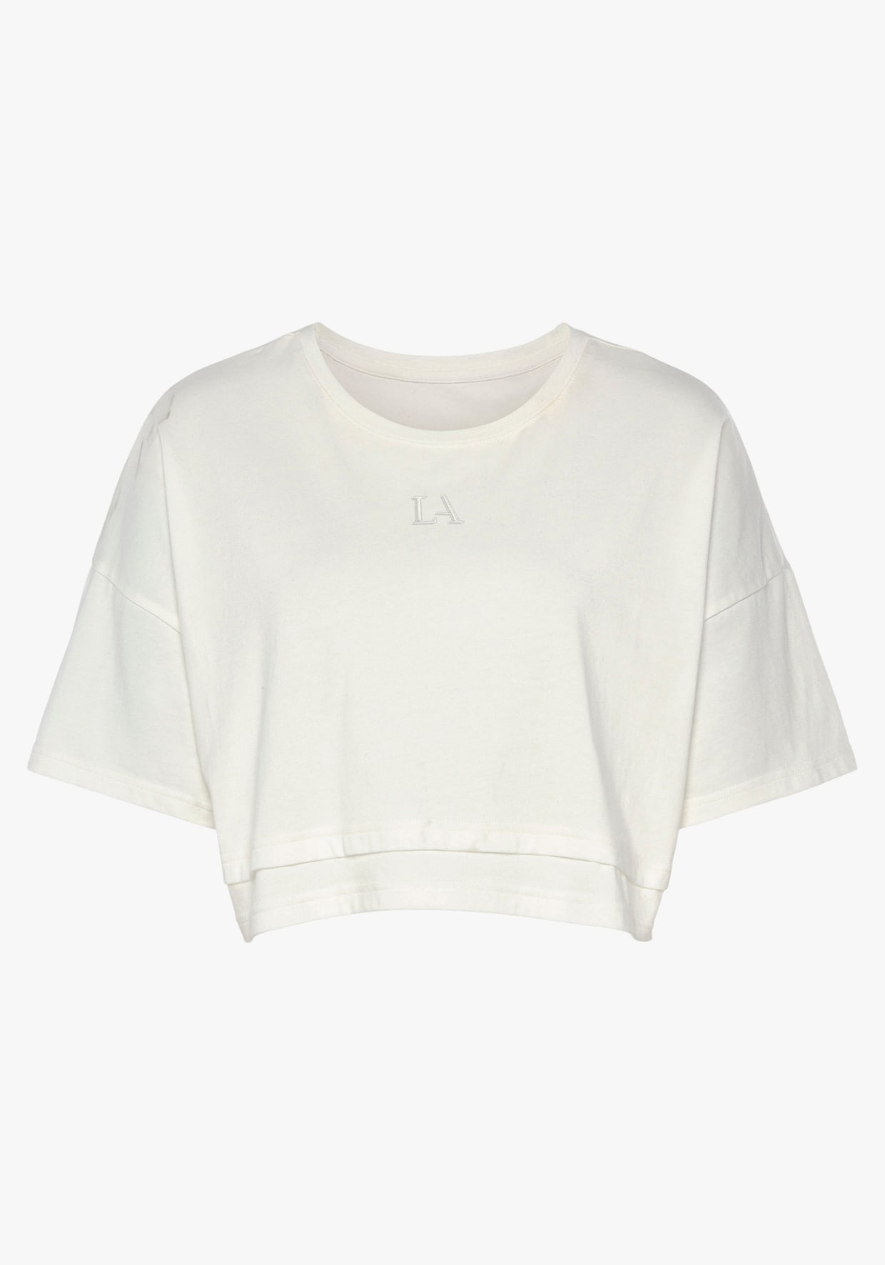 LASCANA Shirt met korte mouwen - zand
