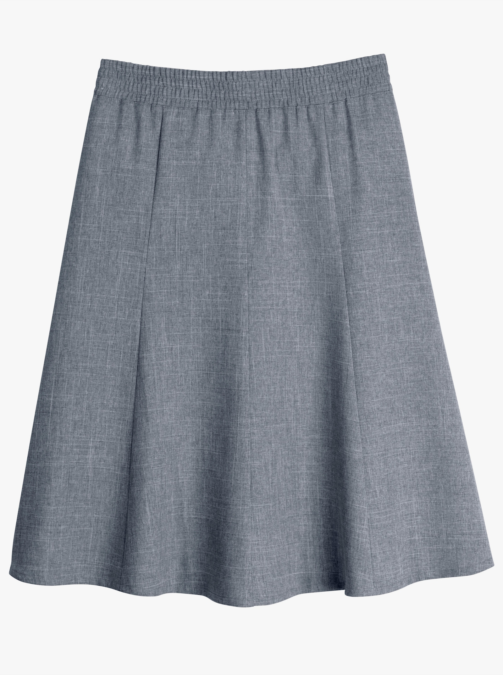 Godetrock in Leinen-Optik - jeansblau