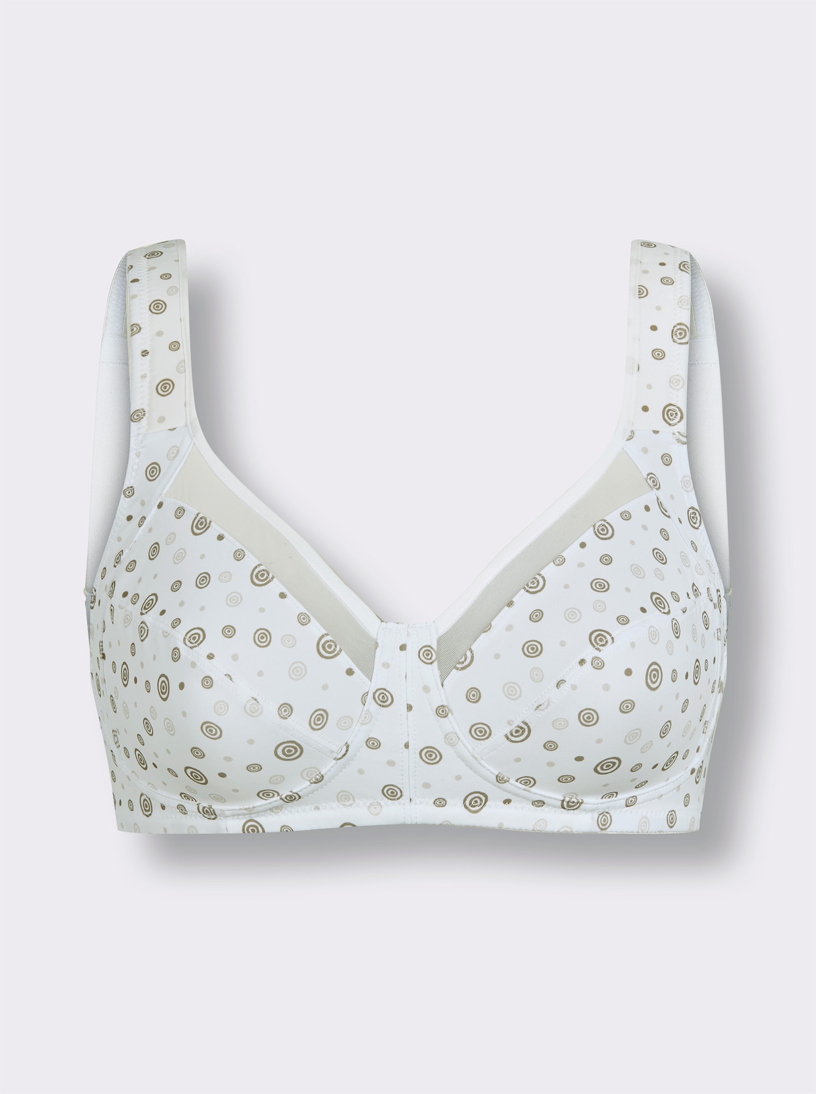 wäschepur Entlastungs-BH ohne Bügel - weiß-taupe