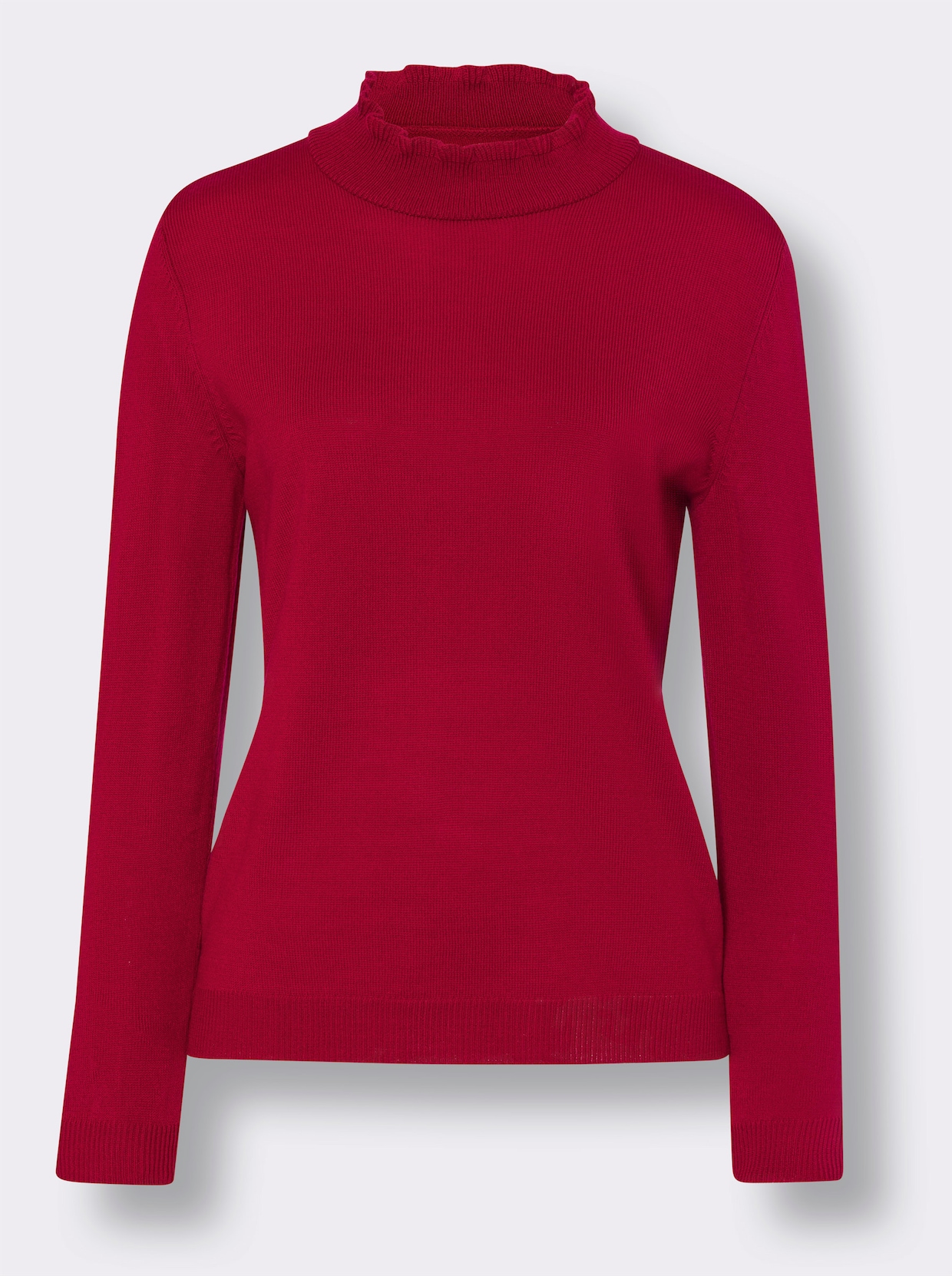 Pullover met opstaande kraag - rood