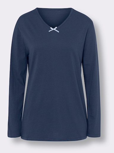 Schlafanzugshirt - jeansblau