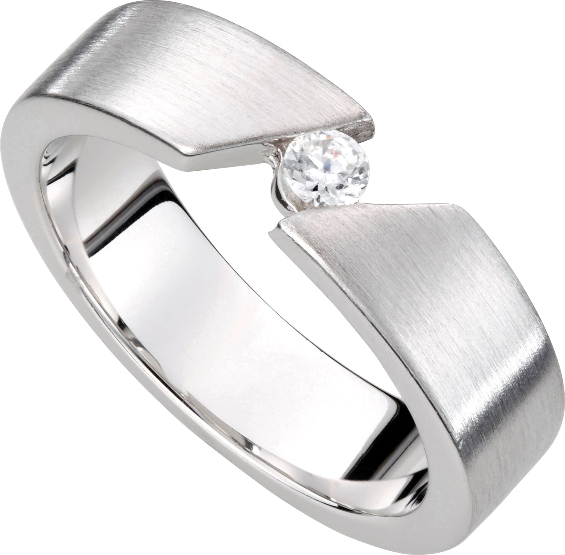 25 DIN günstig Kaufen-Ring in Silber 925 von heine. Ring in Silber 925 von heine <![CDATA[Eleganter Ring mit funkelndem Zirkonia. Aus 925er Silber, mattiert und rhodiniert.]]>. 