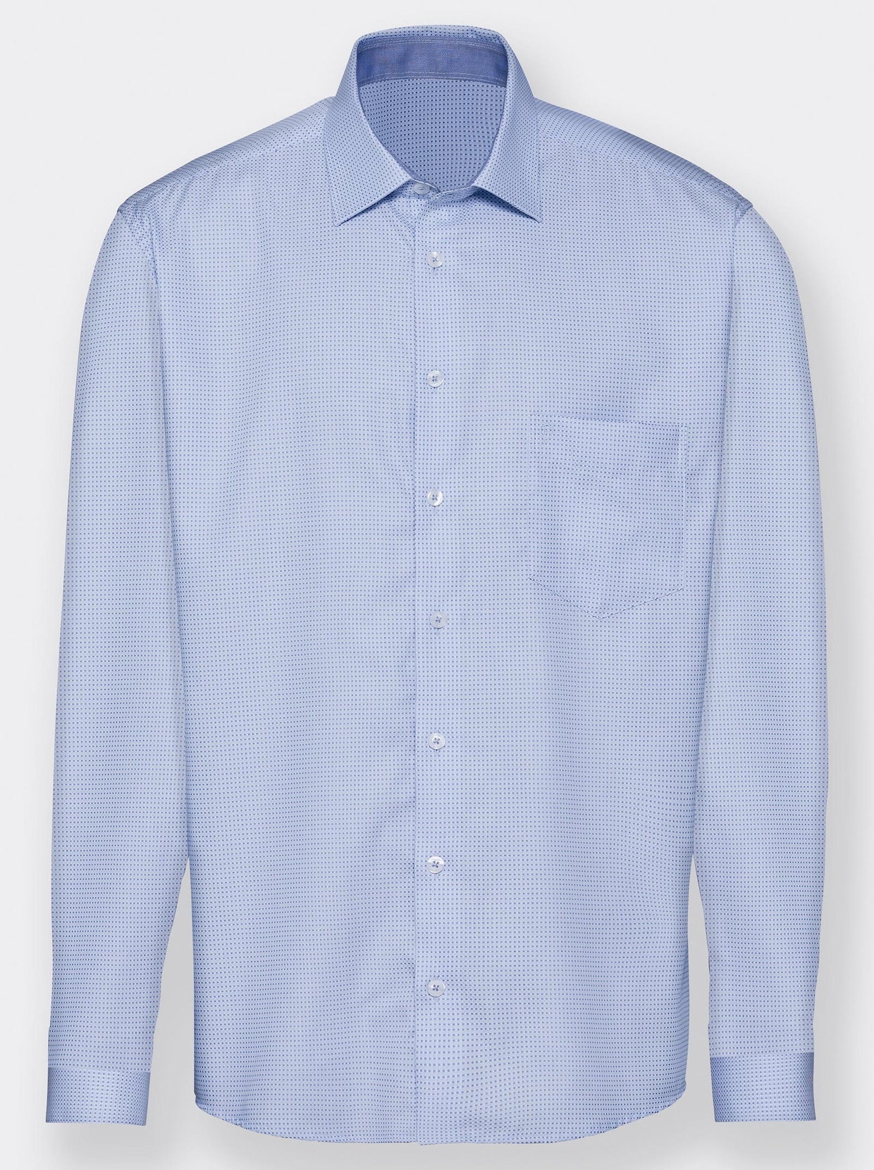 Hatico Langarm-Hemd - blau-gemustert