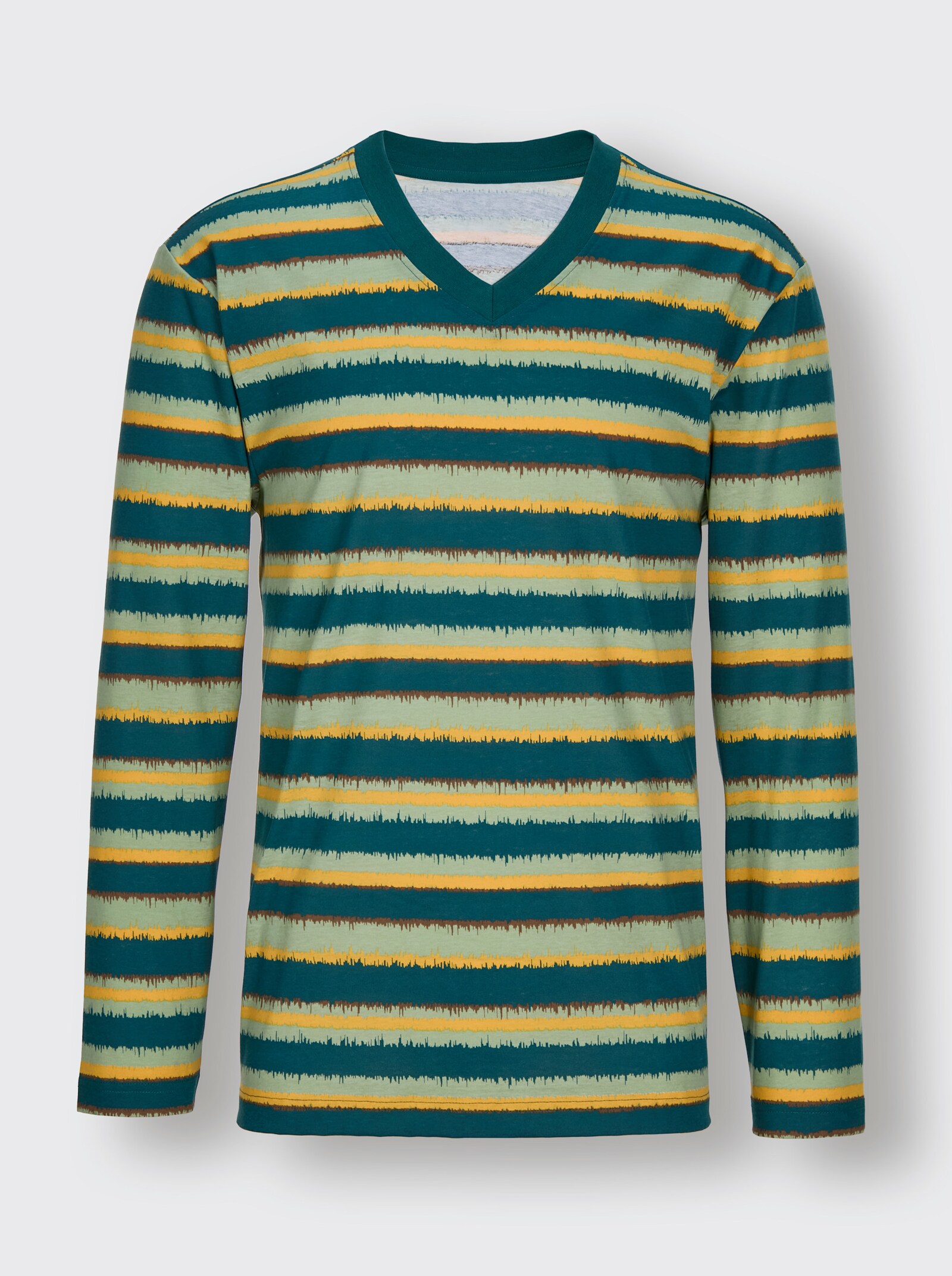 wäschepur men Schlafanzug - petrol-eucalyptus-bedruckt