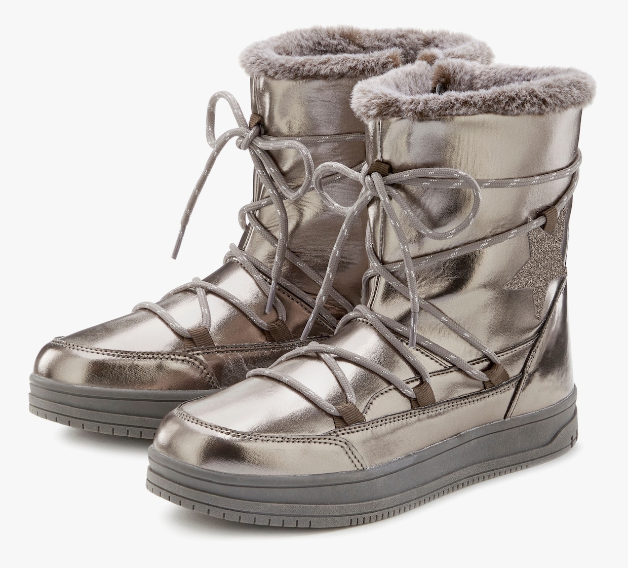 LASCANA Winterboots - grau / silberfarben