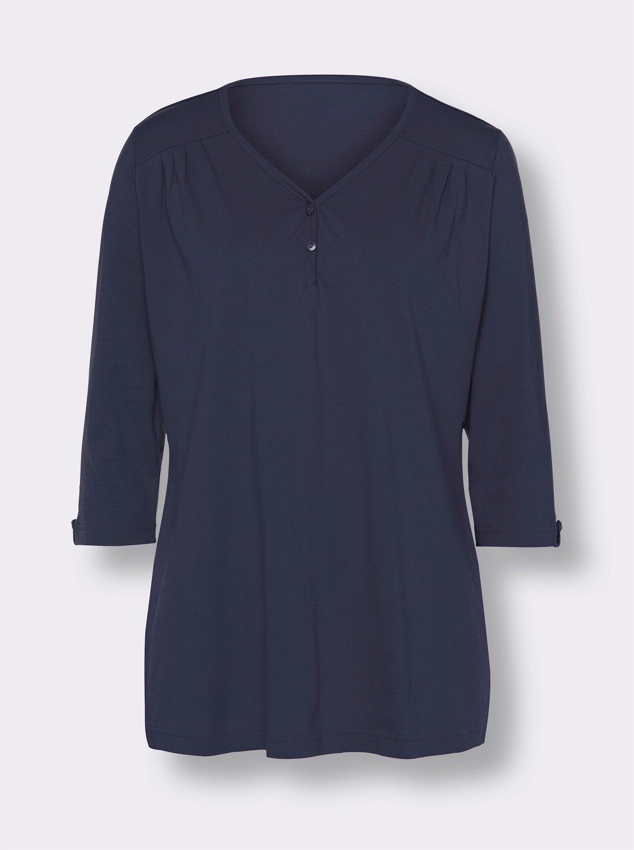 Shirt met 3/4-mouw - nachtblauw