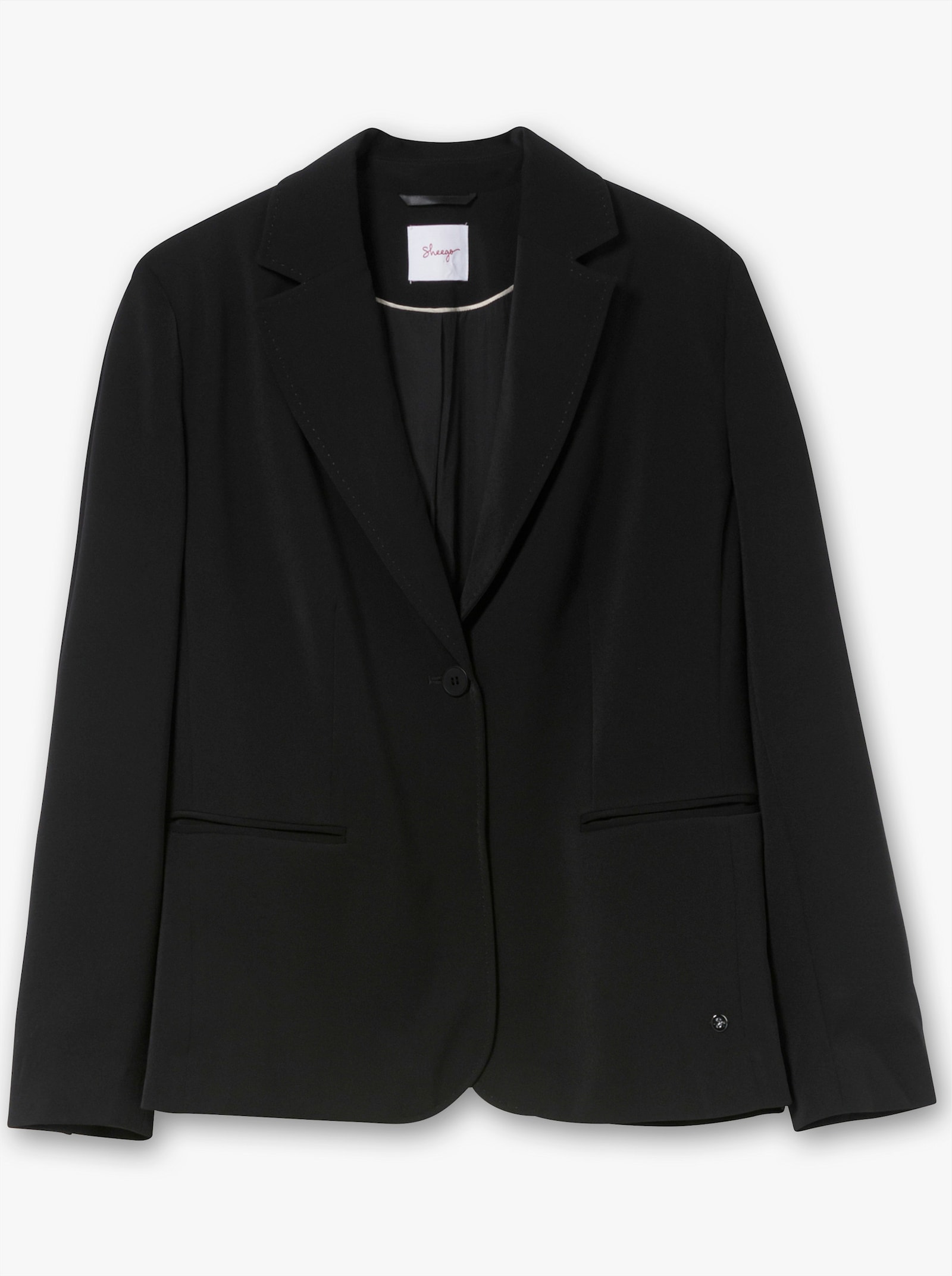 sheego Blazer met reverskraag - zwart