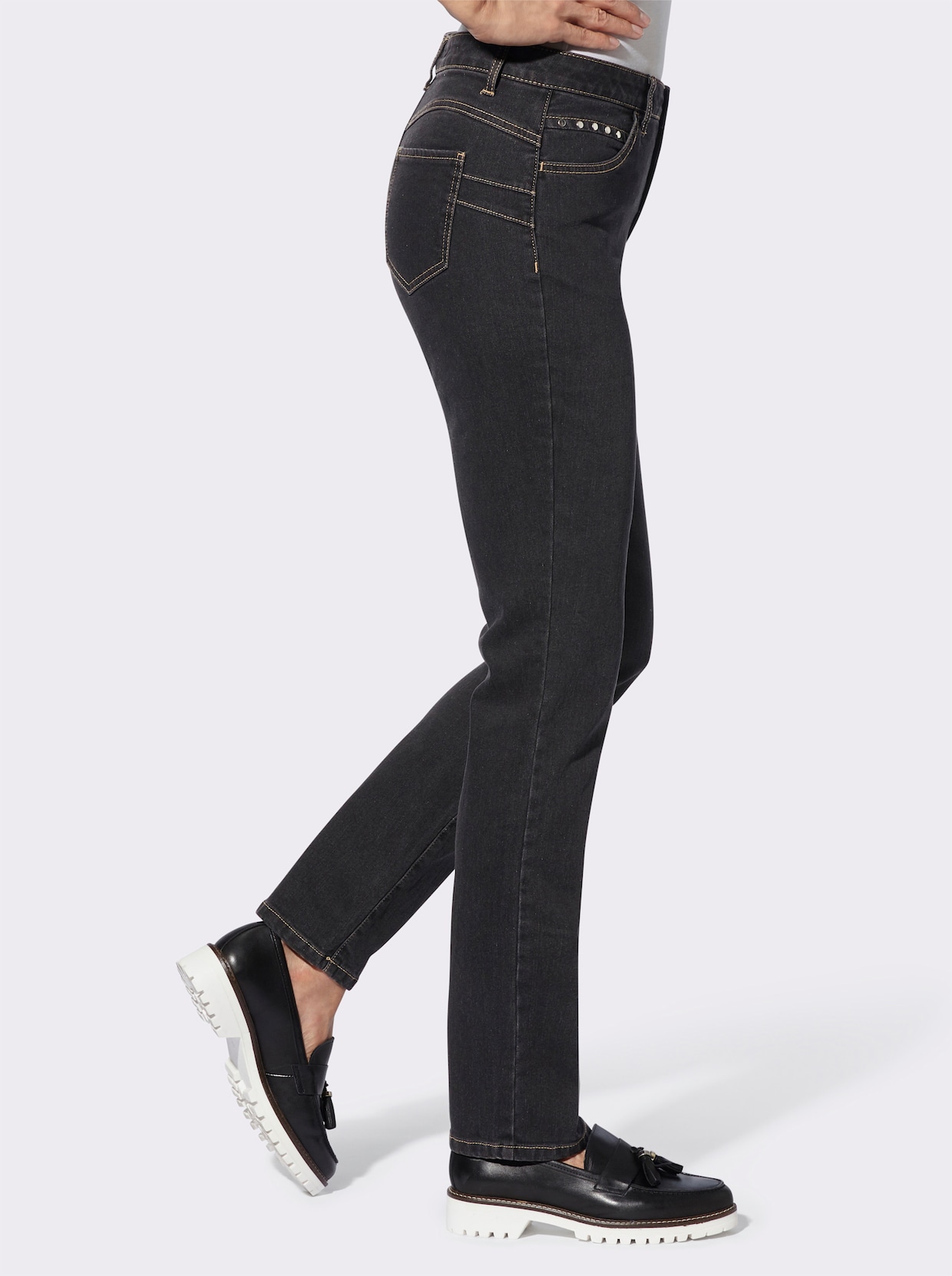 Push-up jeans - black denim