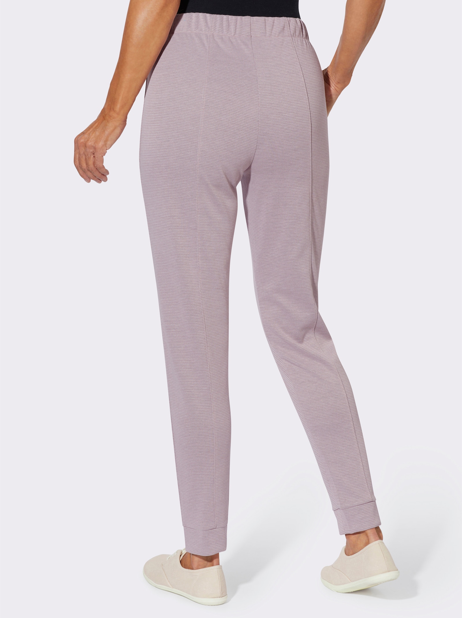 Jerseyhose in Melange-Optik - malve-ecru-meliert