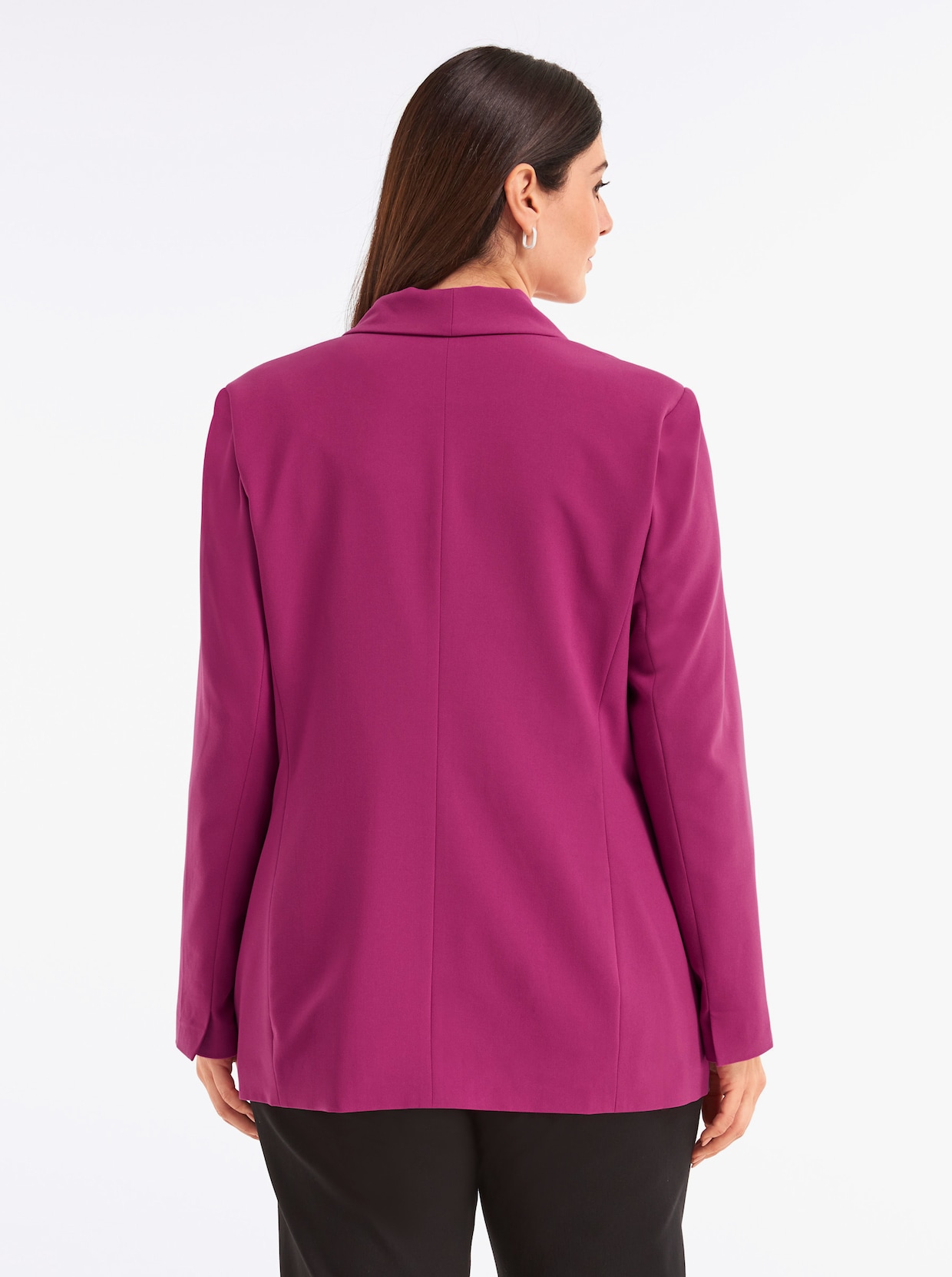 Blazer in langer Form - magenta