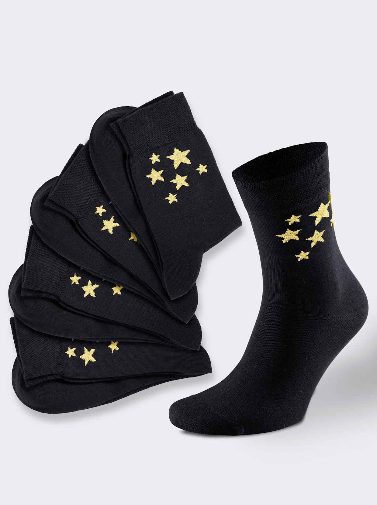 wäschepur Dámske ponožky - čierno-zlatistá