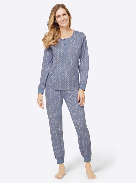 Petit Bateau Clicky_h25 Dames Nachtkleding Pyjama - Gestreept Rib Comfort