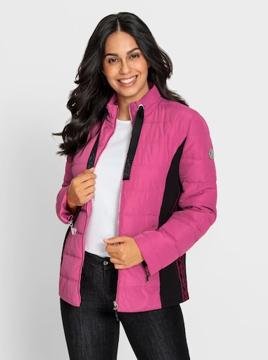 Steppjacke mit Softshell-Einsätzen - fuchsia