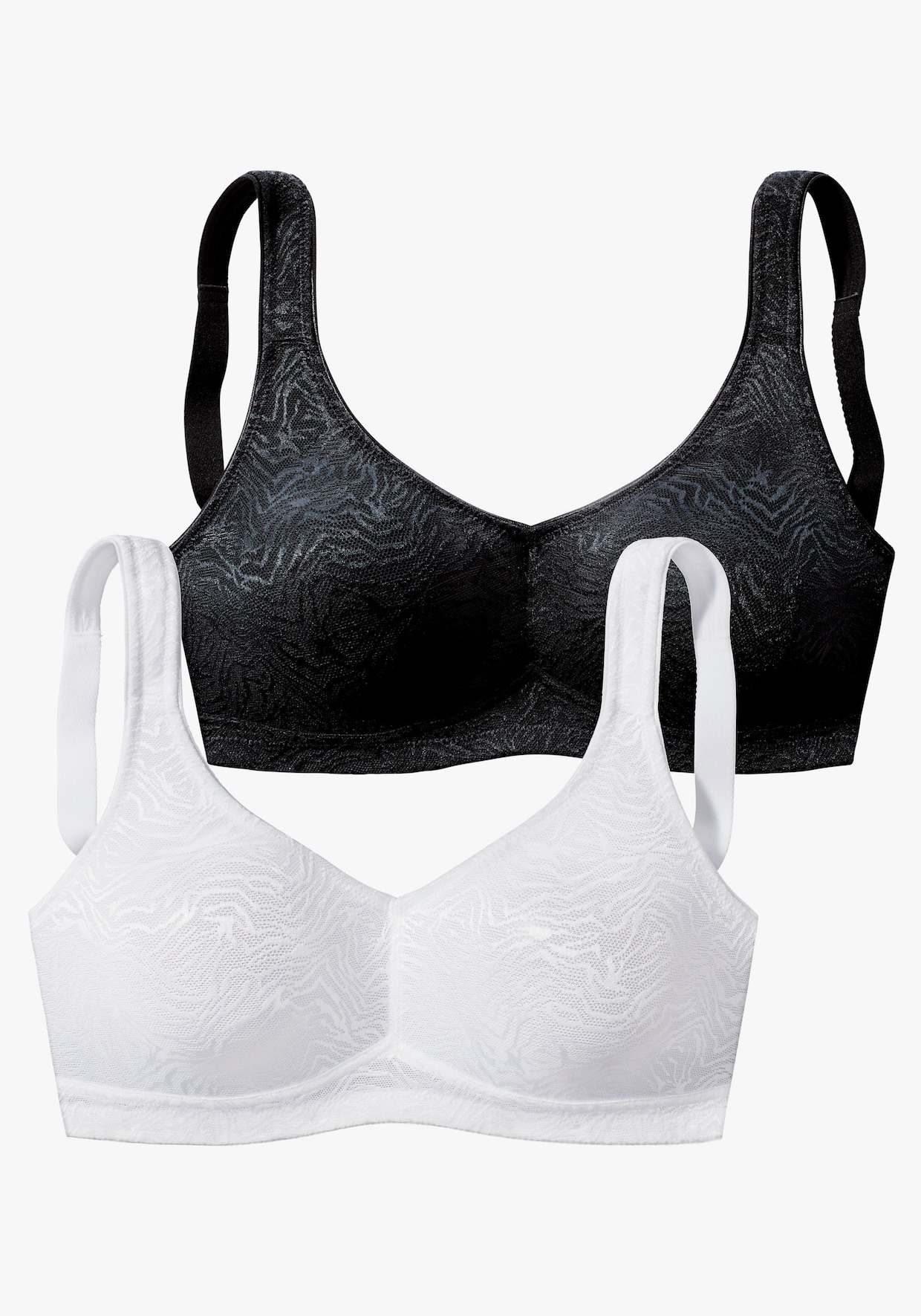 petite fleur Soft-BH - schwarz + weiss
