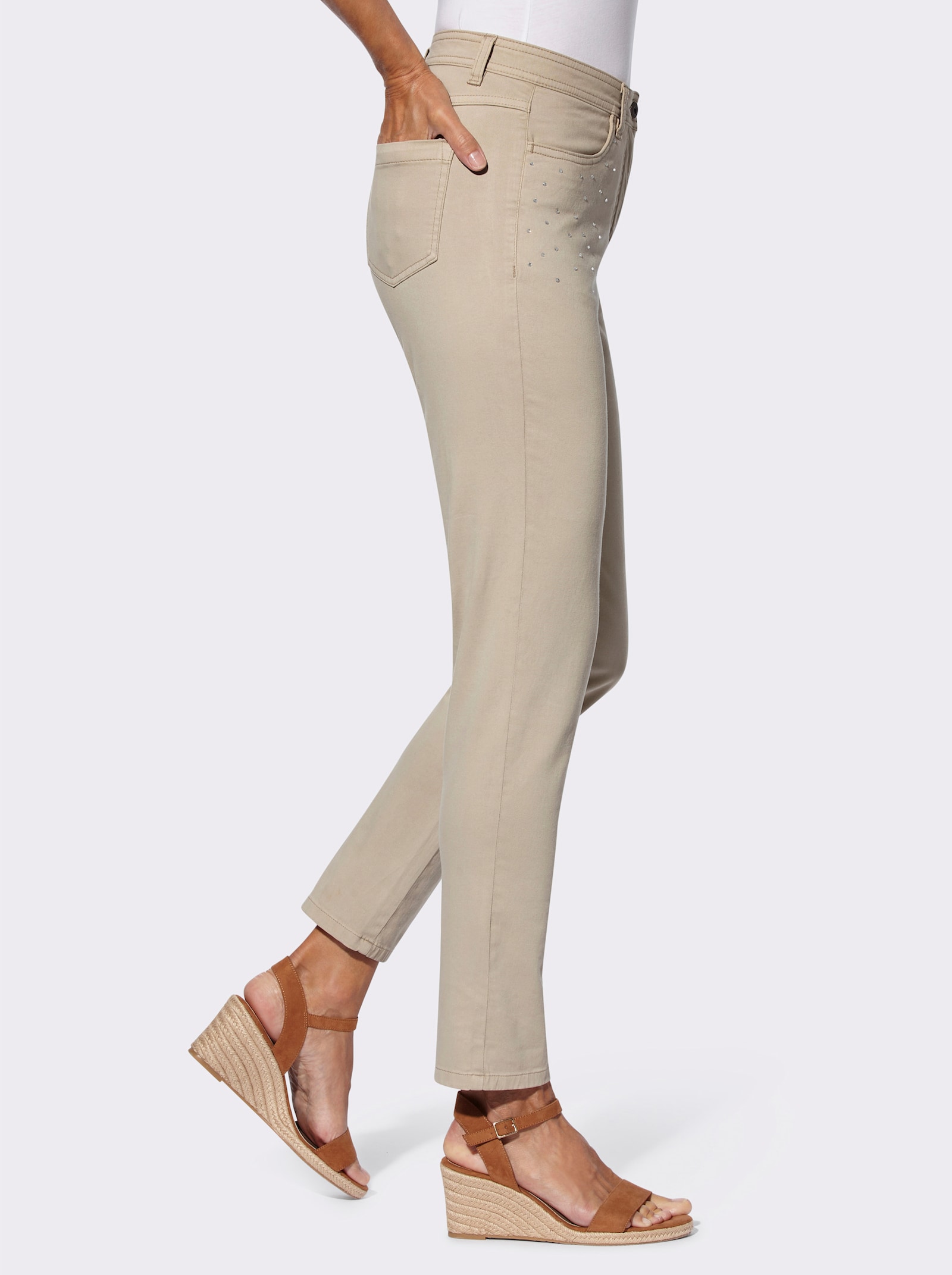 Jeans met glittersteentjes - sesam