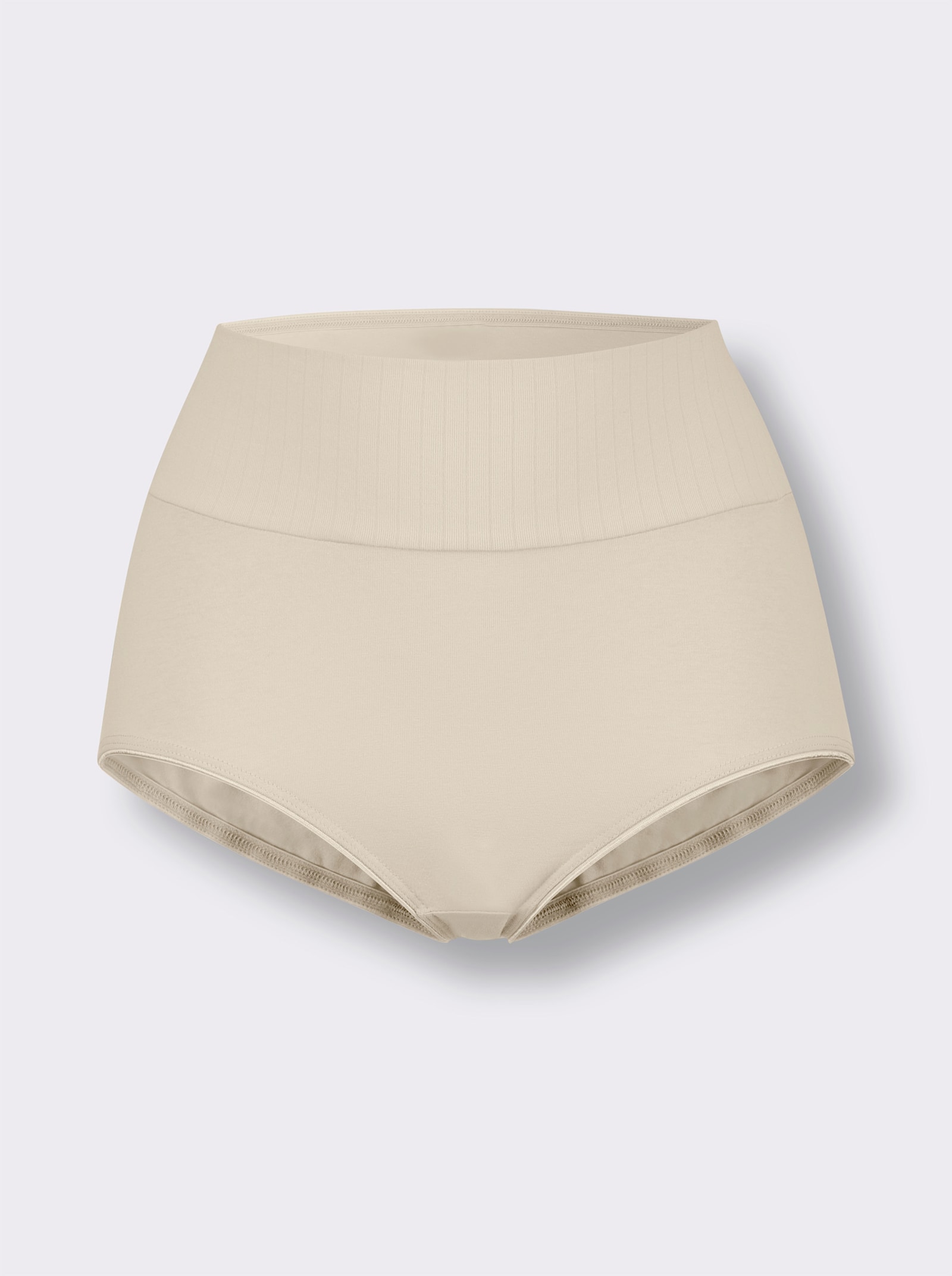 wäschepur Kalhotky s pasem a žebrovanou vsadkou - slonová kost