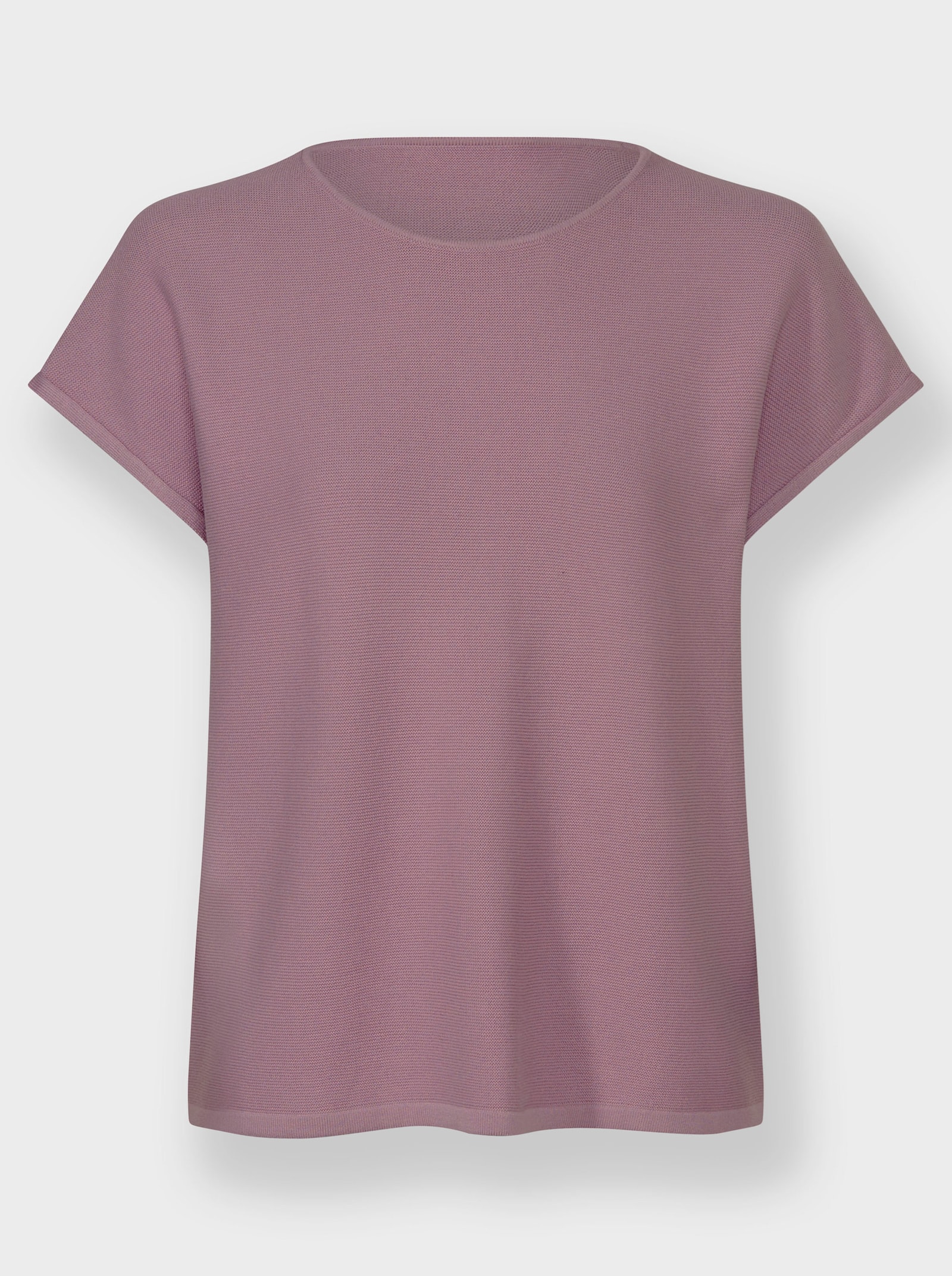 Svetr bez rukávů z rubového úpletu - slézová