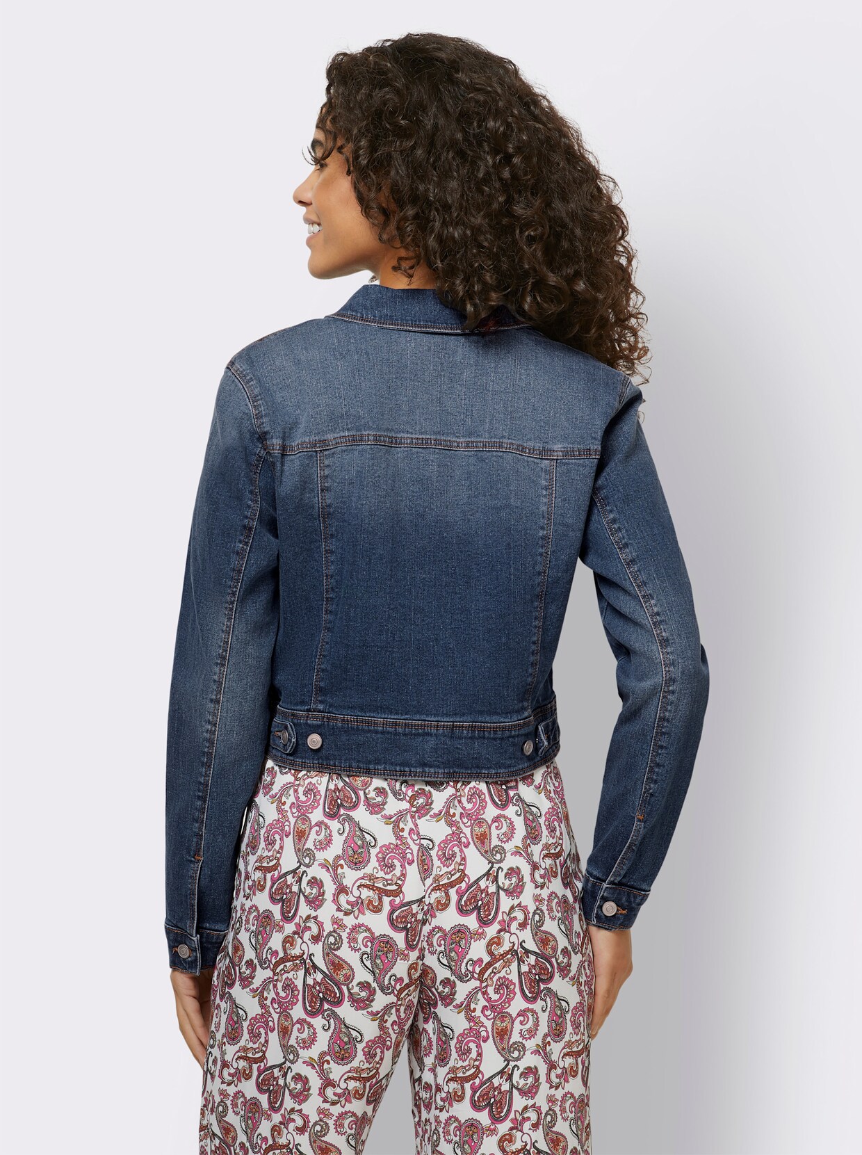 heine Veste en jean - bleu blanchi