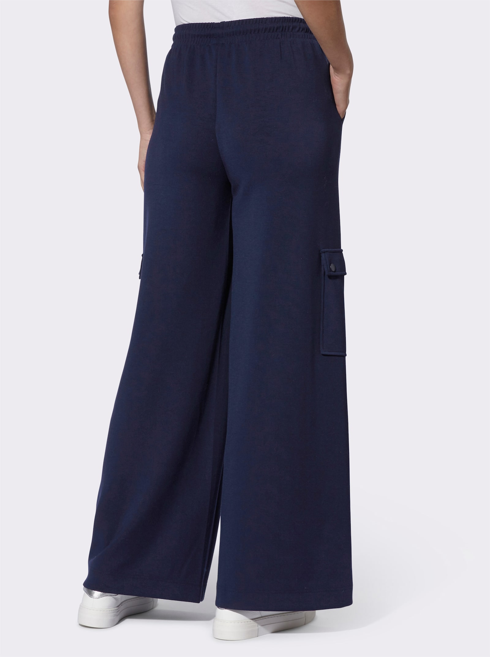 heine Jerseyhose mit Cargo-Taschen - marine