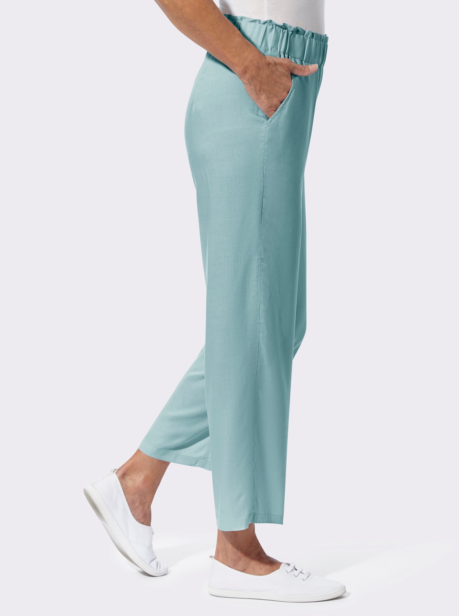 Hose im Paperbag-Style - mint