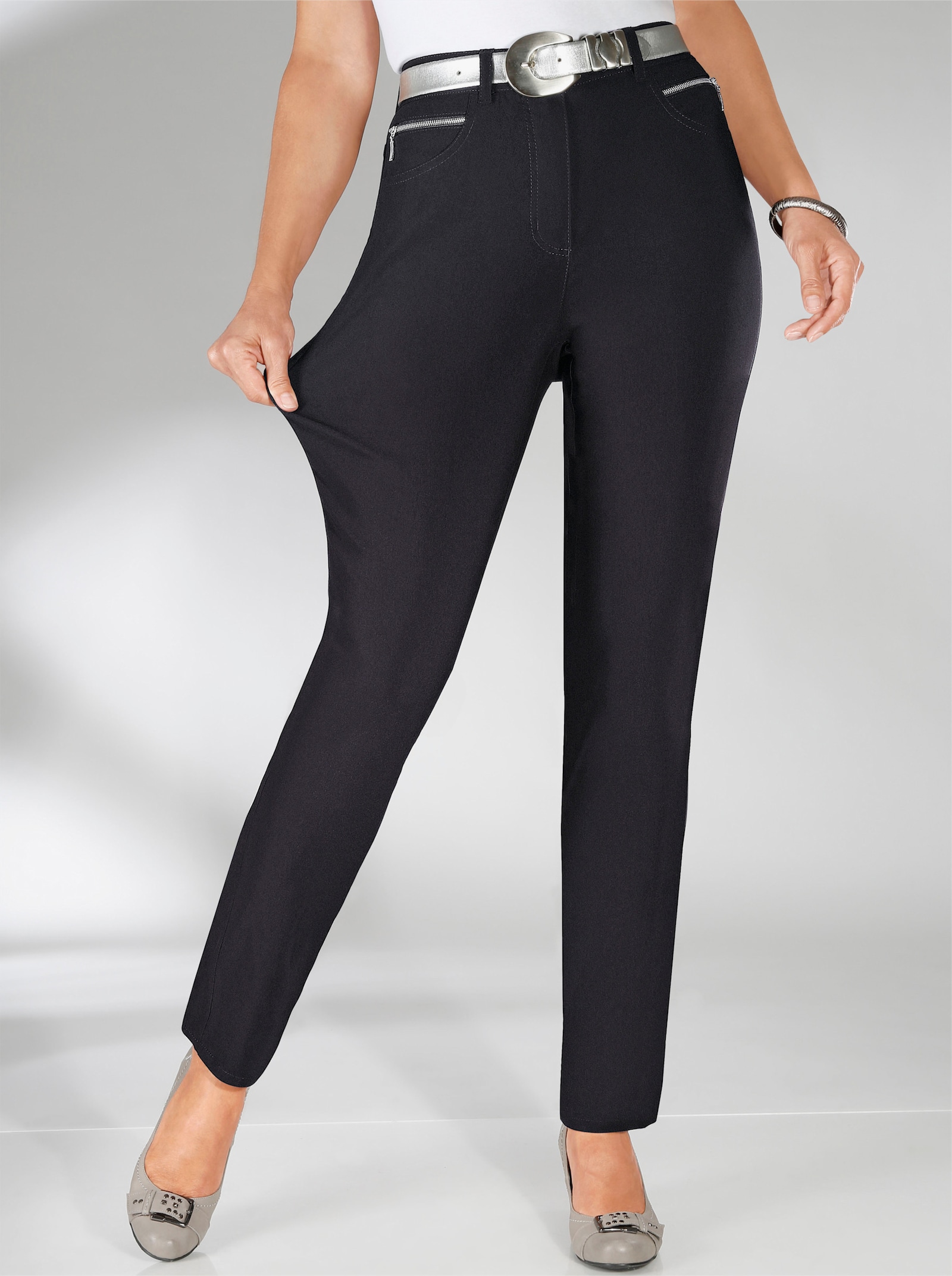 Stehmann Comfort line Thermobroek van elastische bengaline - grafiet gemêleerd