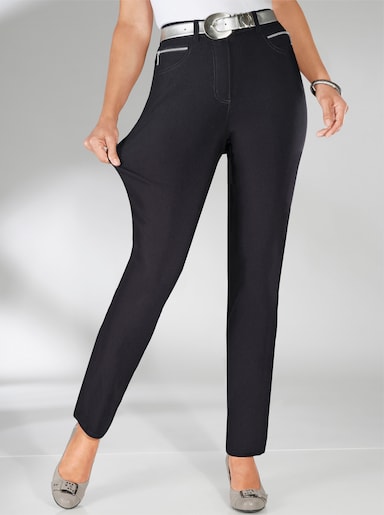 Stehmann Comfort line Thermohose in elastischer Bengalin-Qualität - grafit-meliert