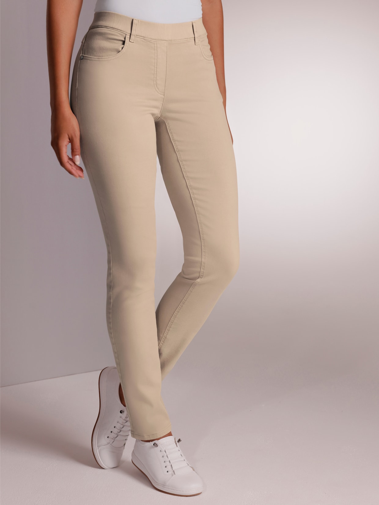 Ascari Schlupfjeans - beige