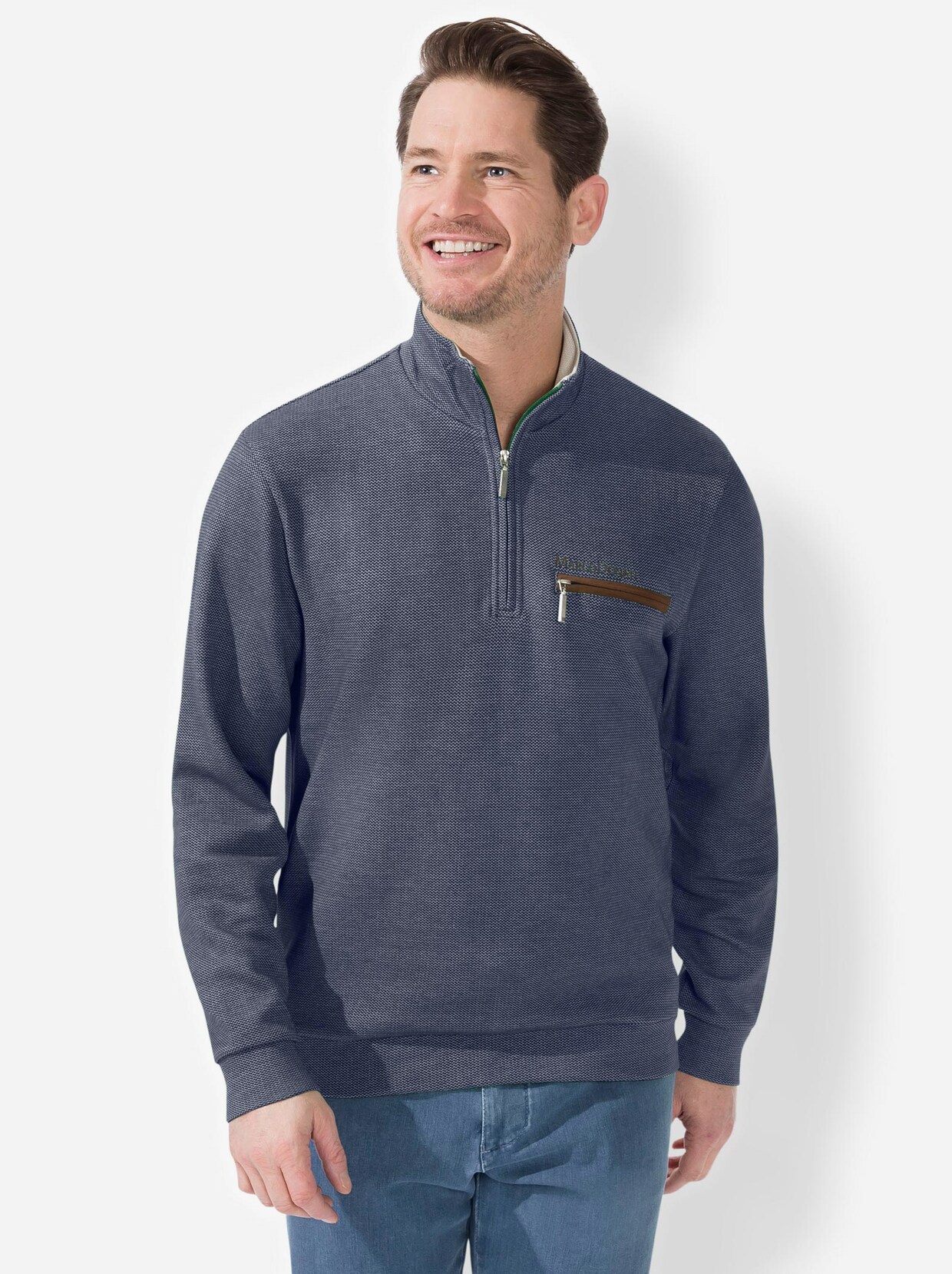 Marco Donati Sweatshirt - marine-meliert