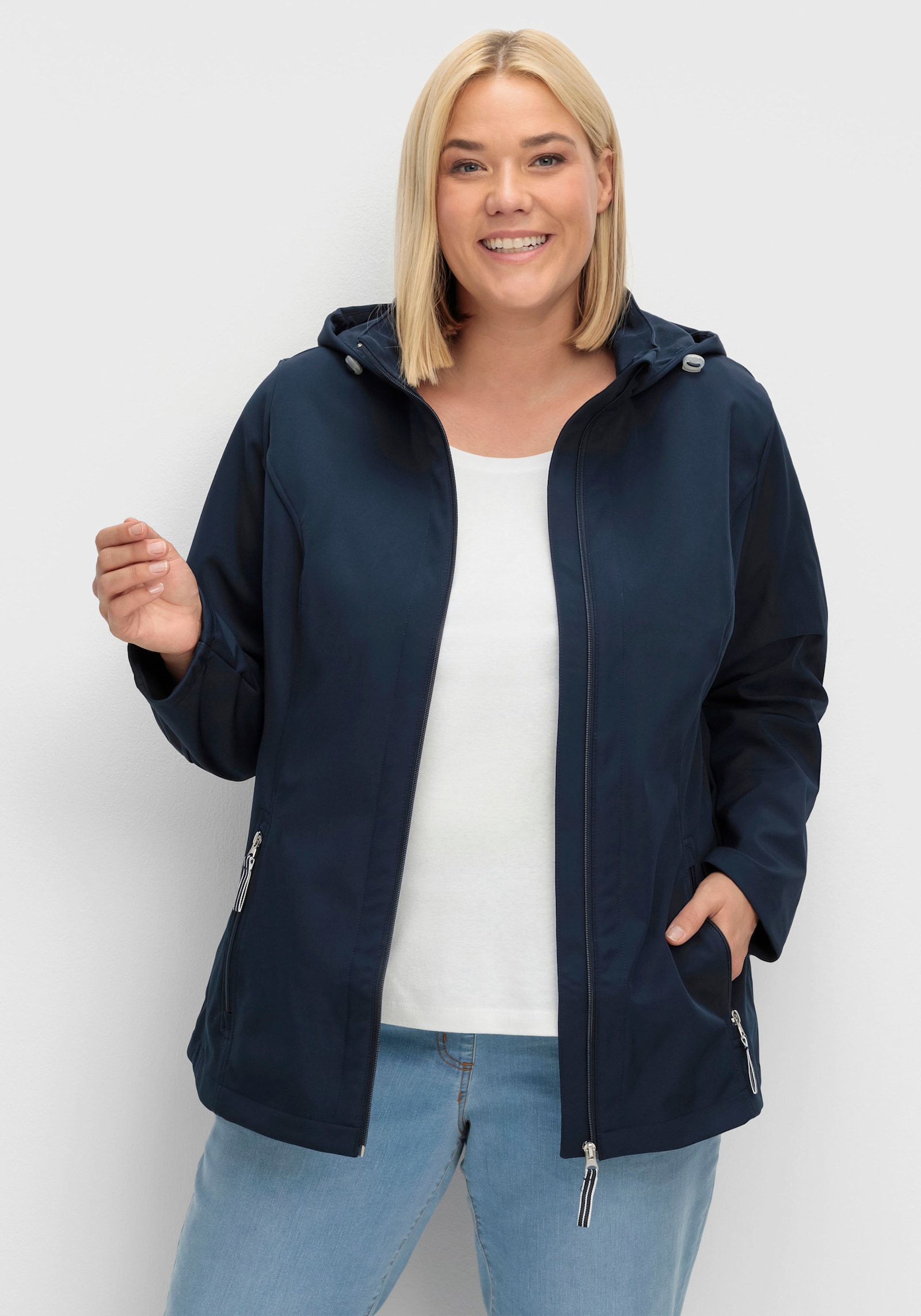 Softshelljacke winddicht, atmungsaktiv - marine