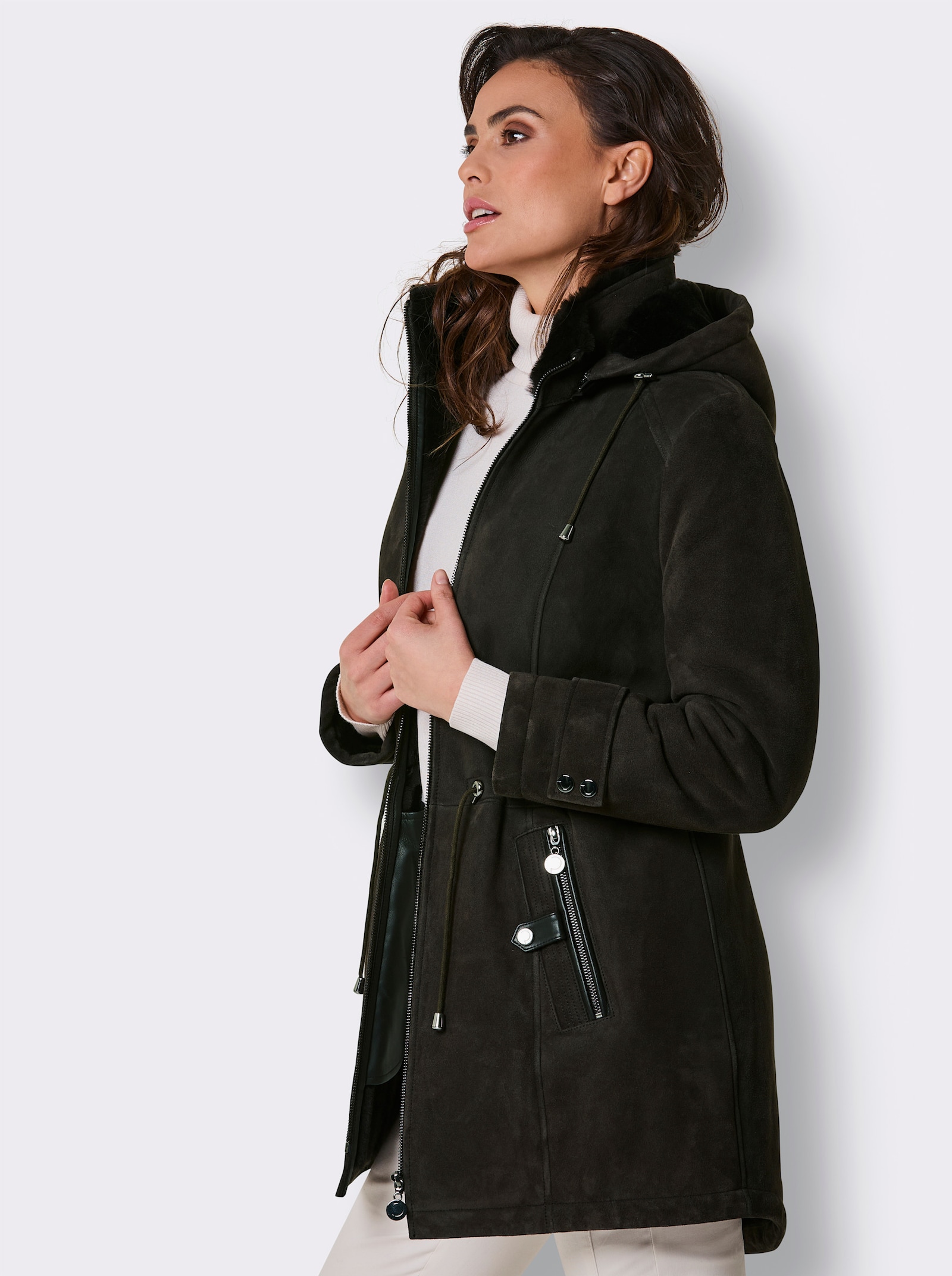 Mainpol Lammfelljacke in wärmender Qualität - braun