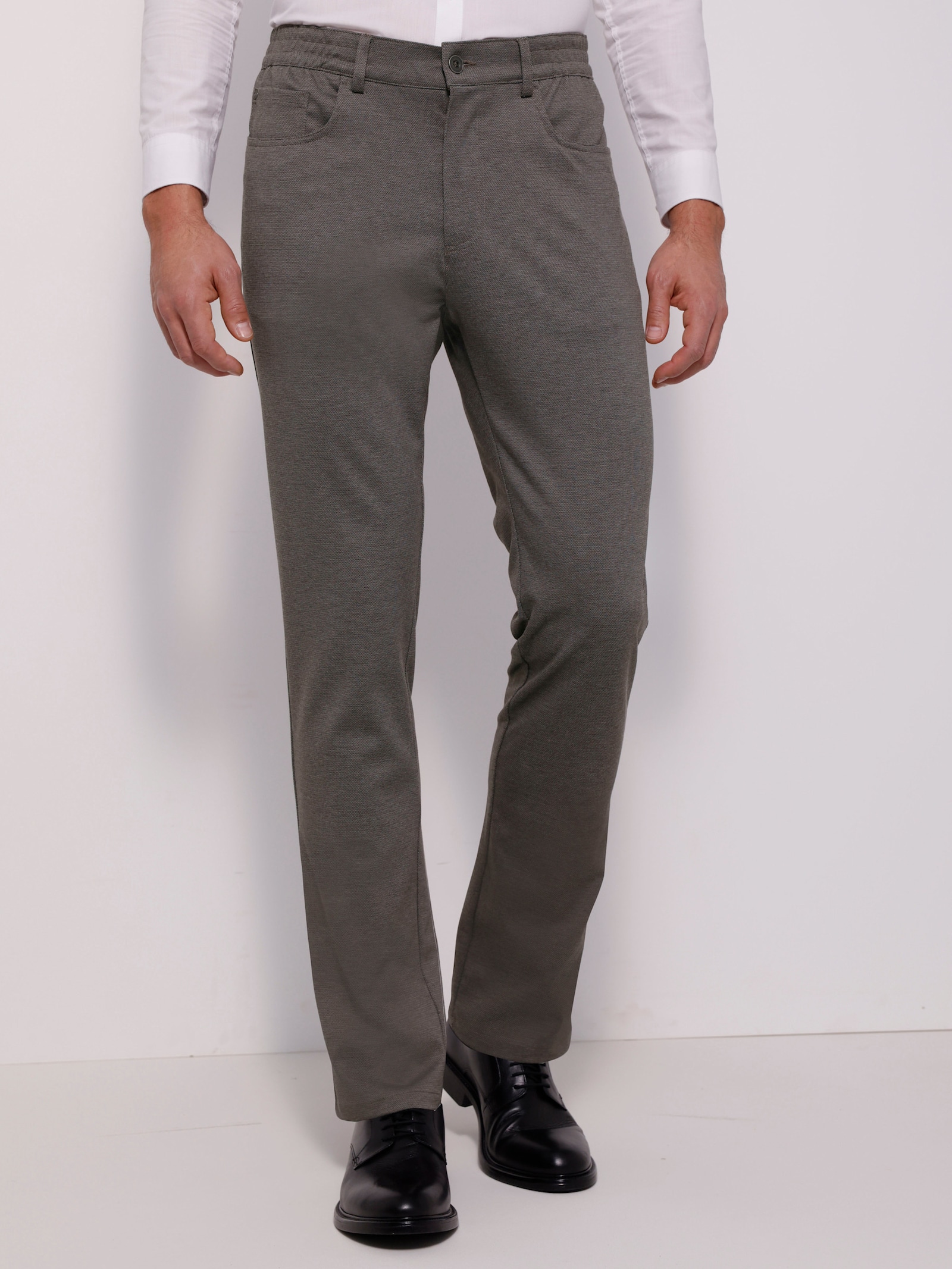 5-Pocket-Hose mit Rundum-Dehnbund - beige-meliert