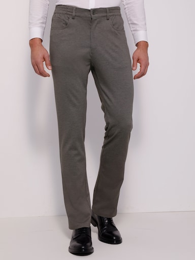 5-Pocket-Hose mit Rundum-Dehnbund - beige-meliert