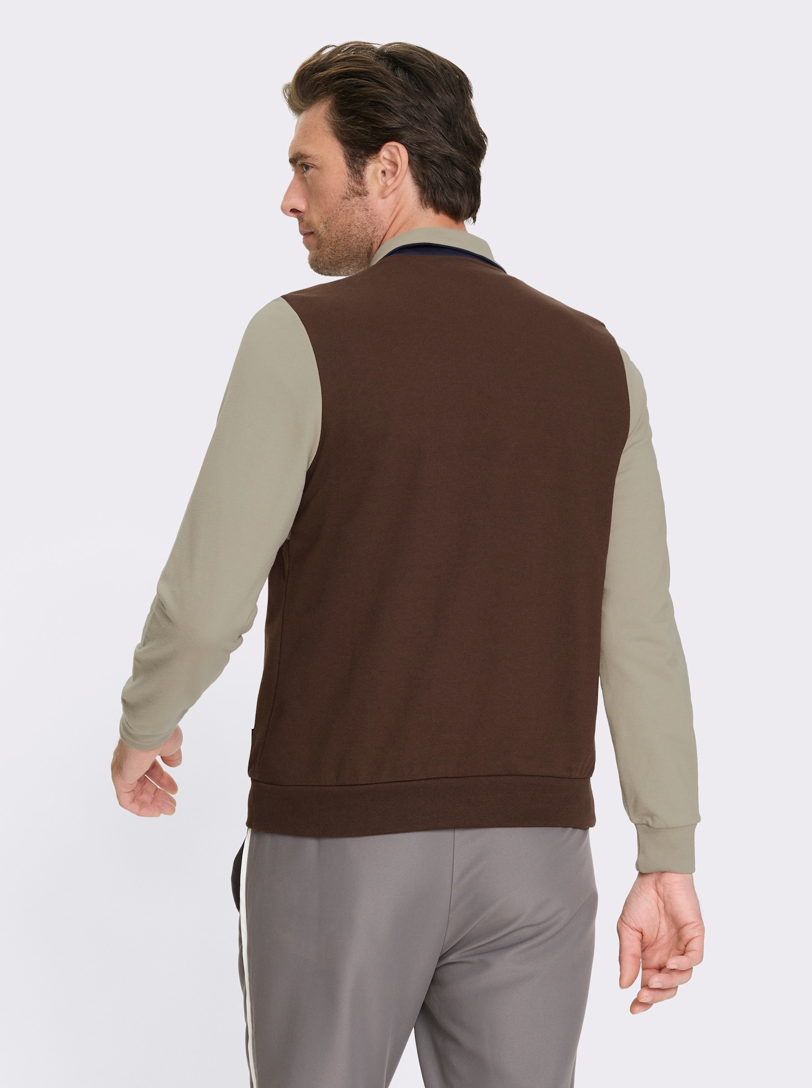 Catamaran Sports Sweatshirt mit Reißverschluss-Brusttasche - schlamm