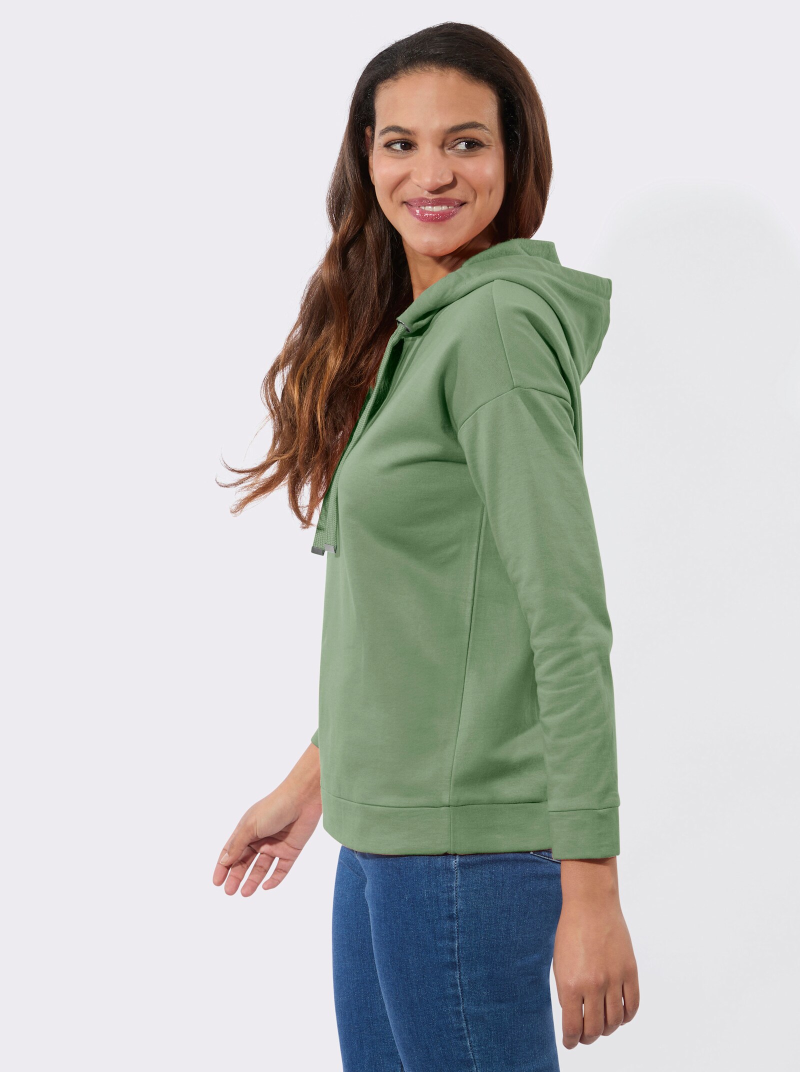 Sweatshirt mit Kapuze - eucalyptus