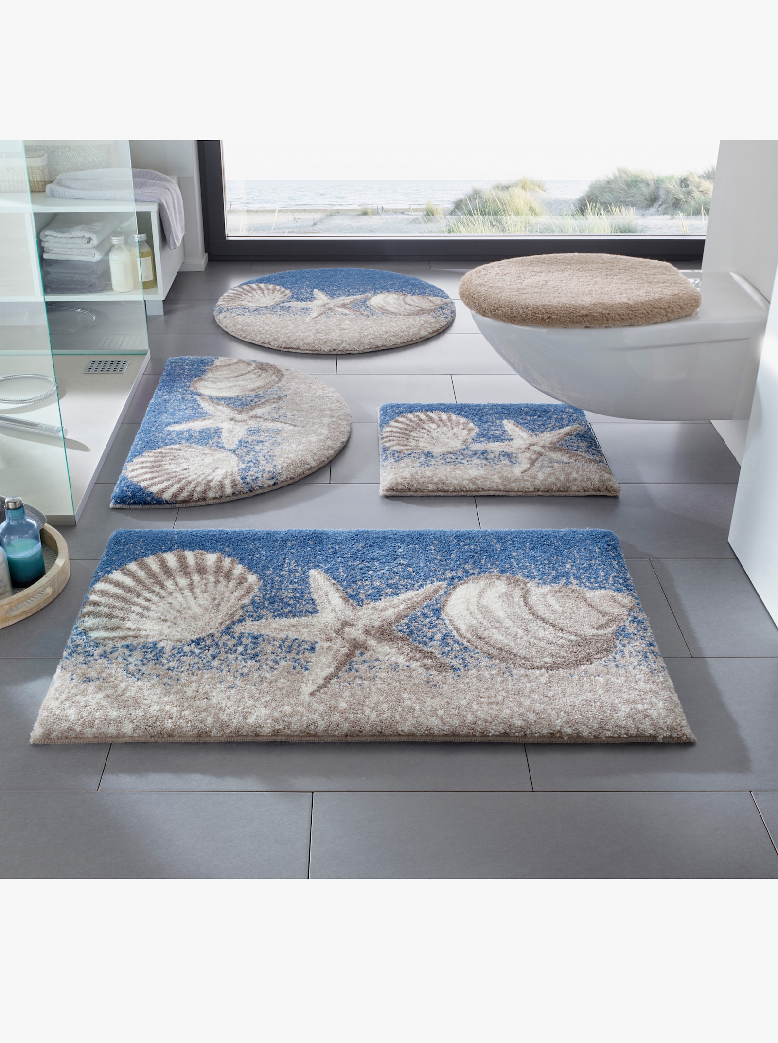 Grund Badgarnitur - sand-blau