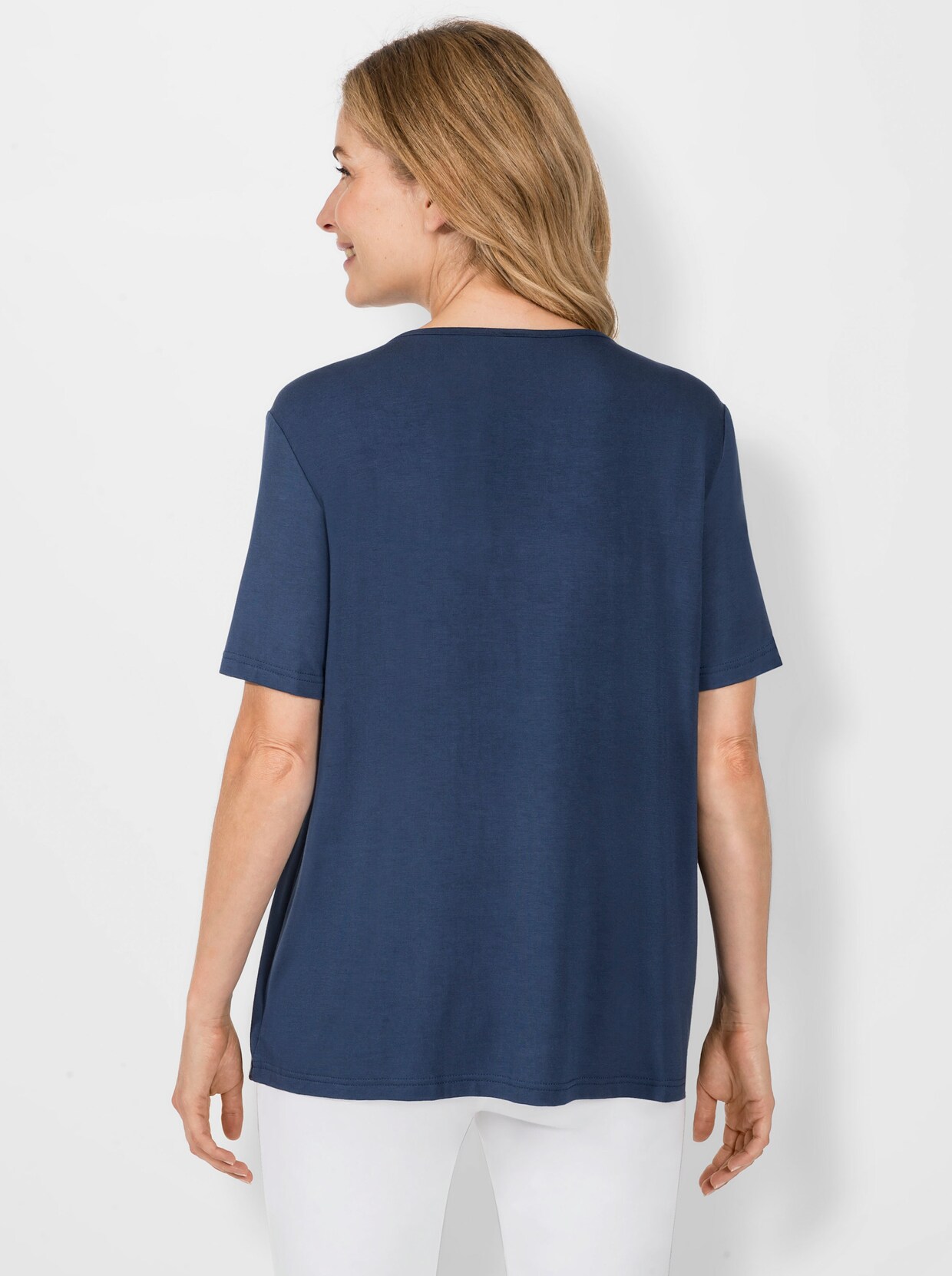 2-in-1-shirt - donkerblauw