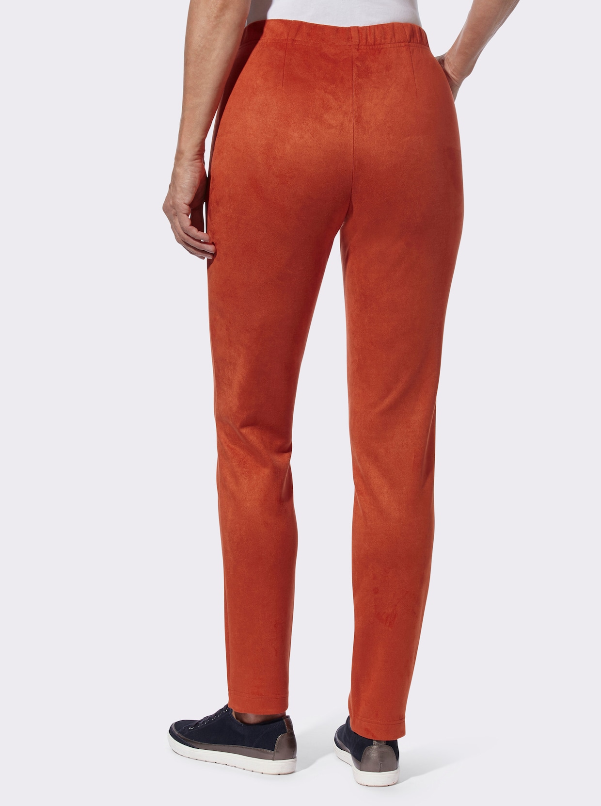 comfortbroek - roestrood