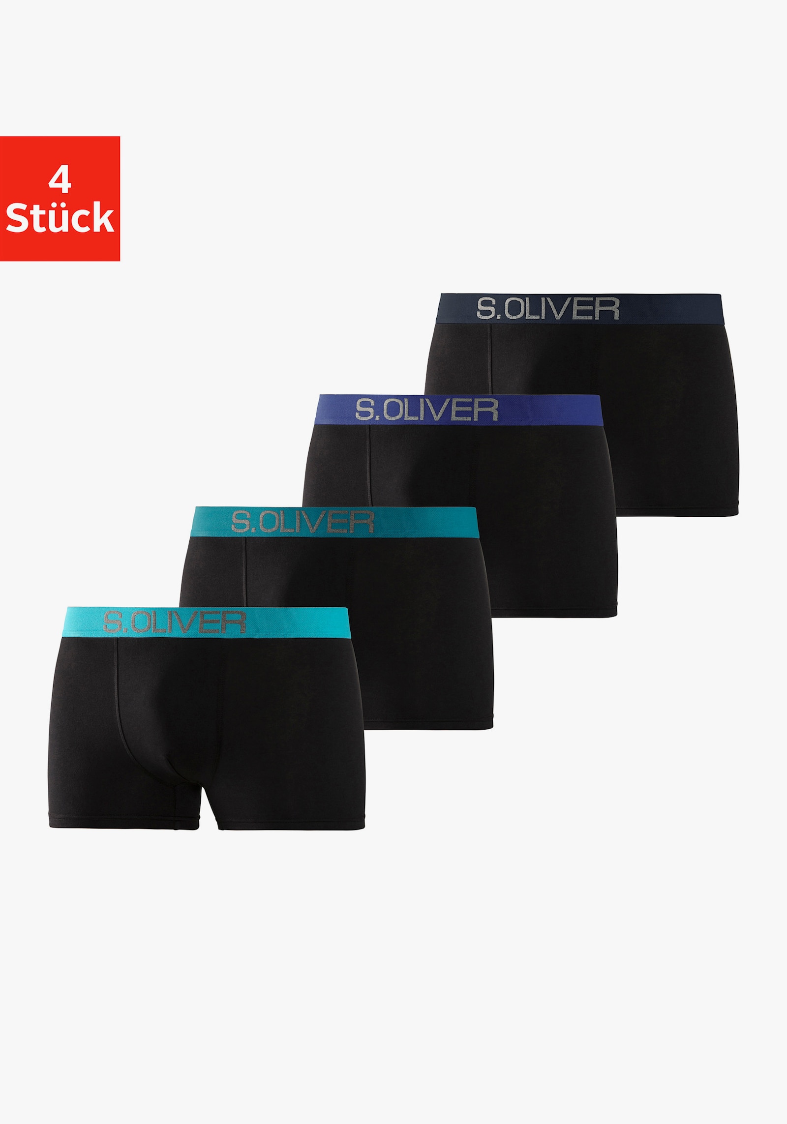 s.Oliver Boxer - schwarz-türkis / schwarz-hellblau / schwarz-marine / schwarz-royalblau