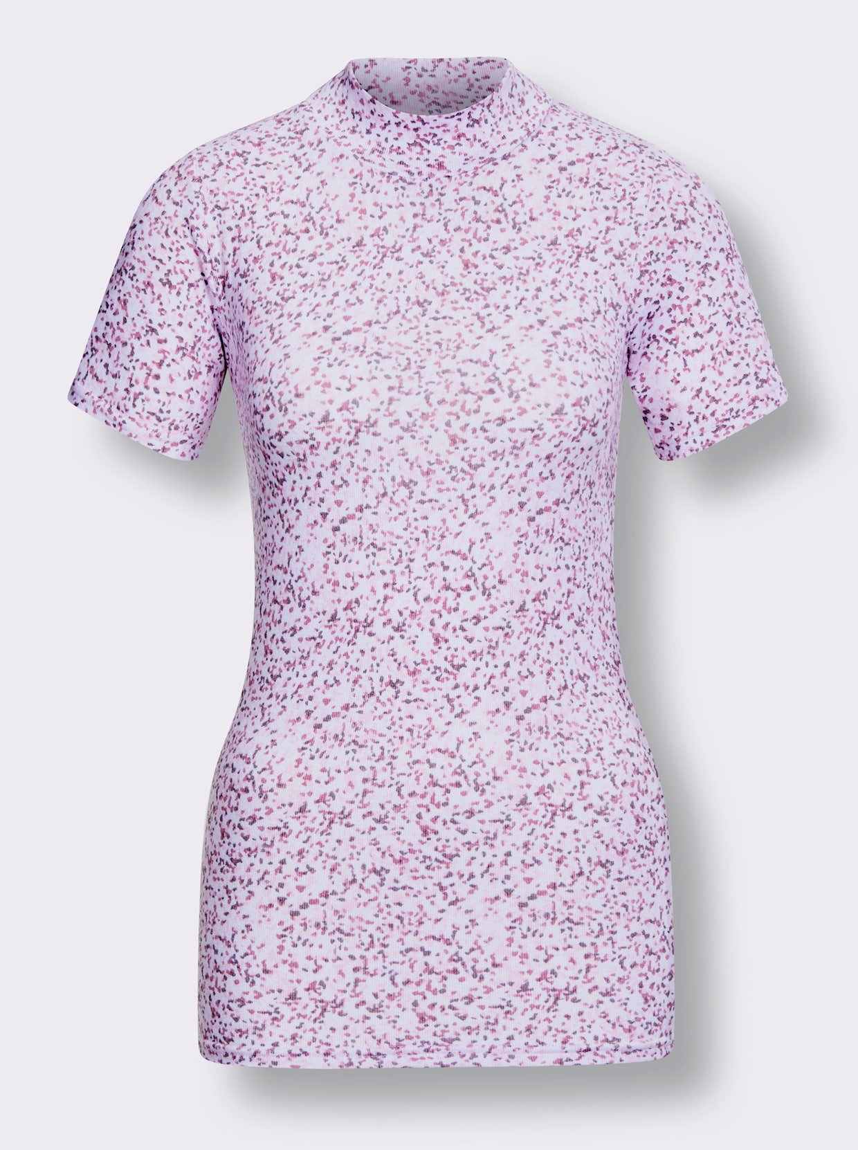 wäschepur Shirt - hellrosé-steingrau + anthrazit-meliert