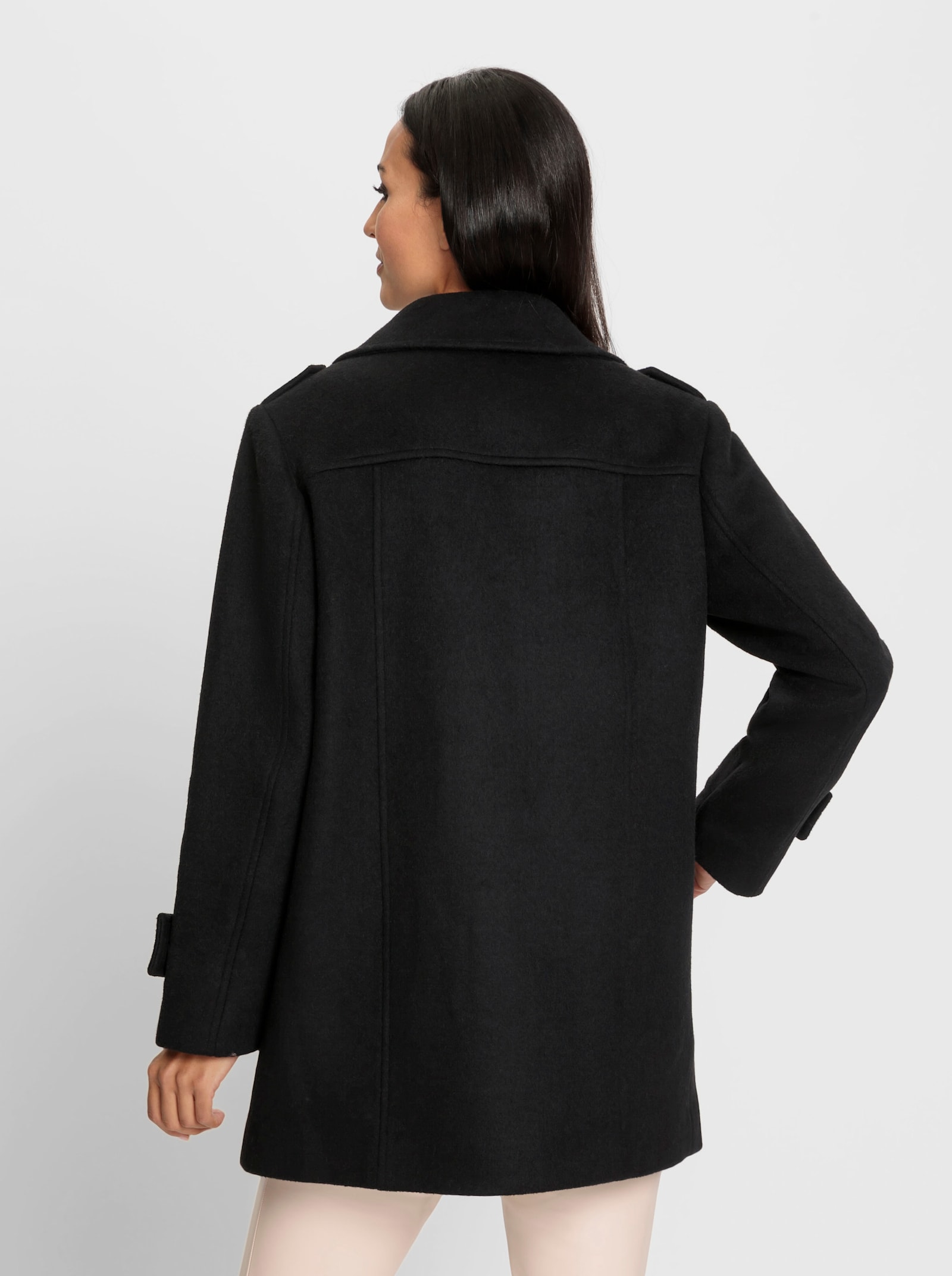 heine Cabanjacke mit Schulterriegel - schwarz