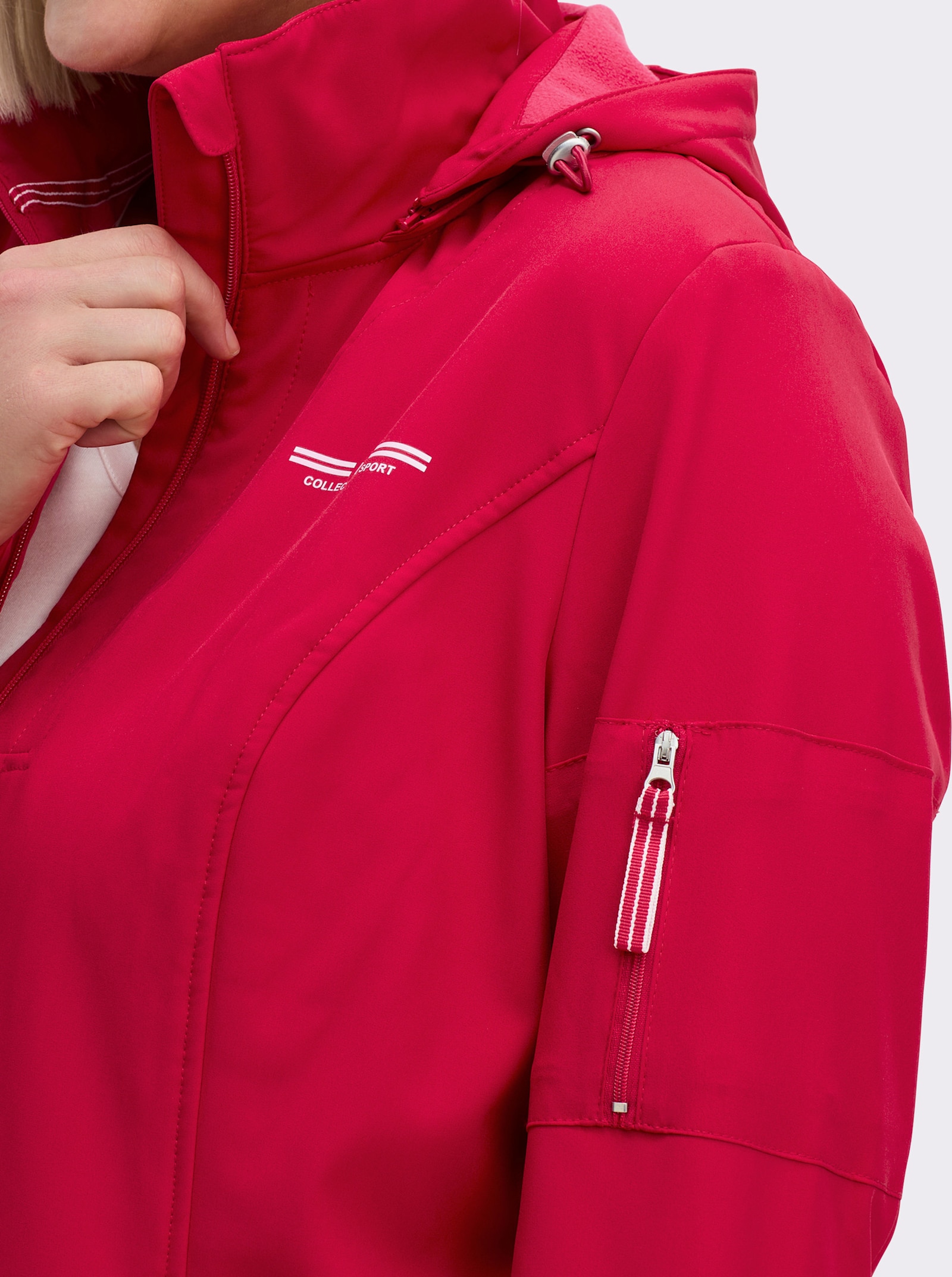 Softshelljacke mit Fleece-Futter - rot